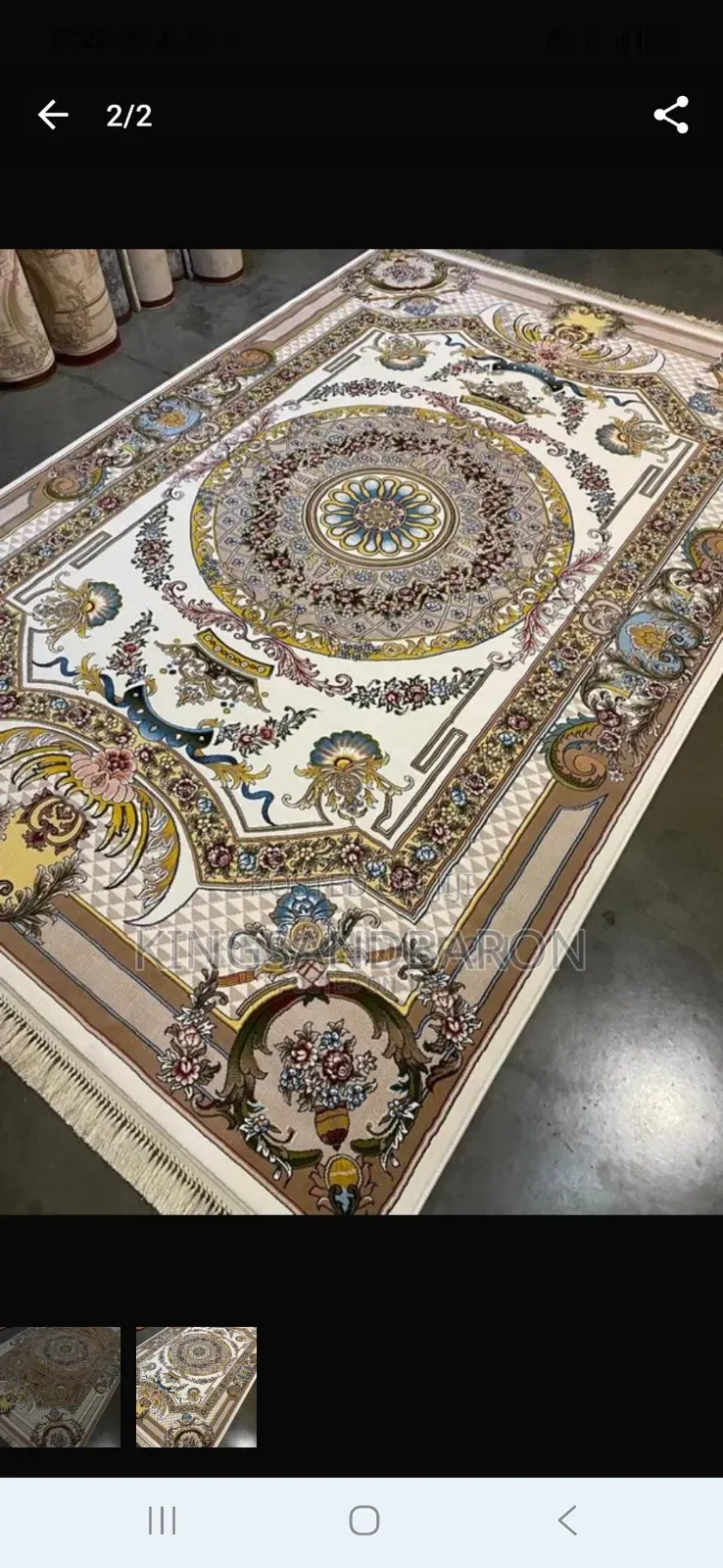10*13fts Navy Blue/Gold/Cream Quality Arabian Center Rug(7x10fts/8x11)