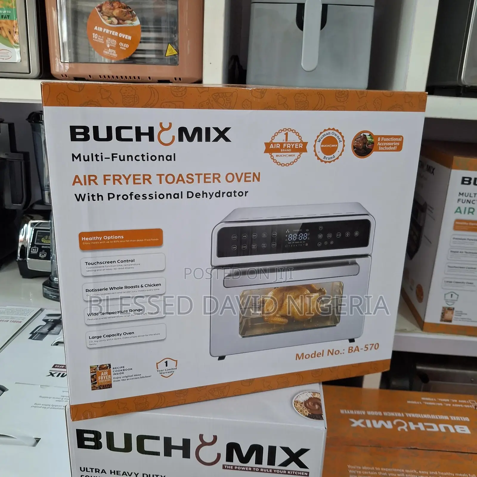 Buchymix 22l All Stainless Steel Air Fryer Ba570