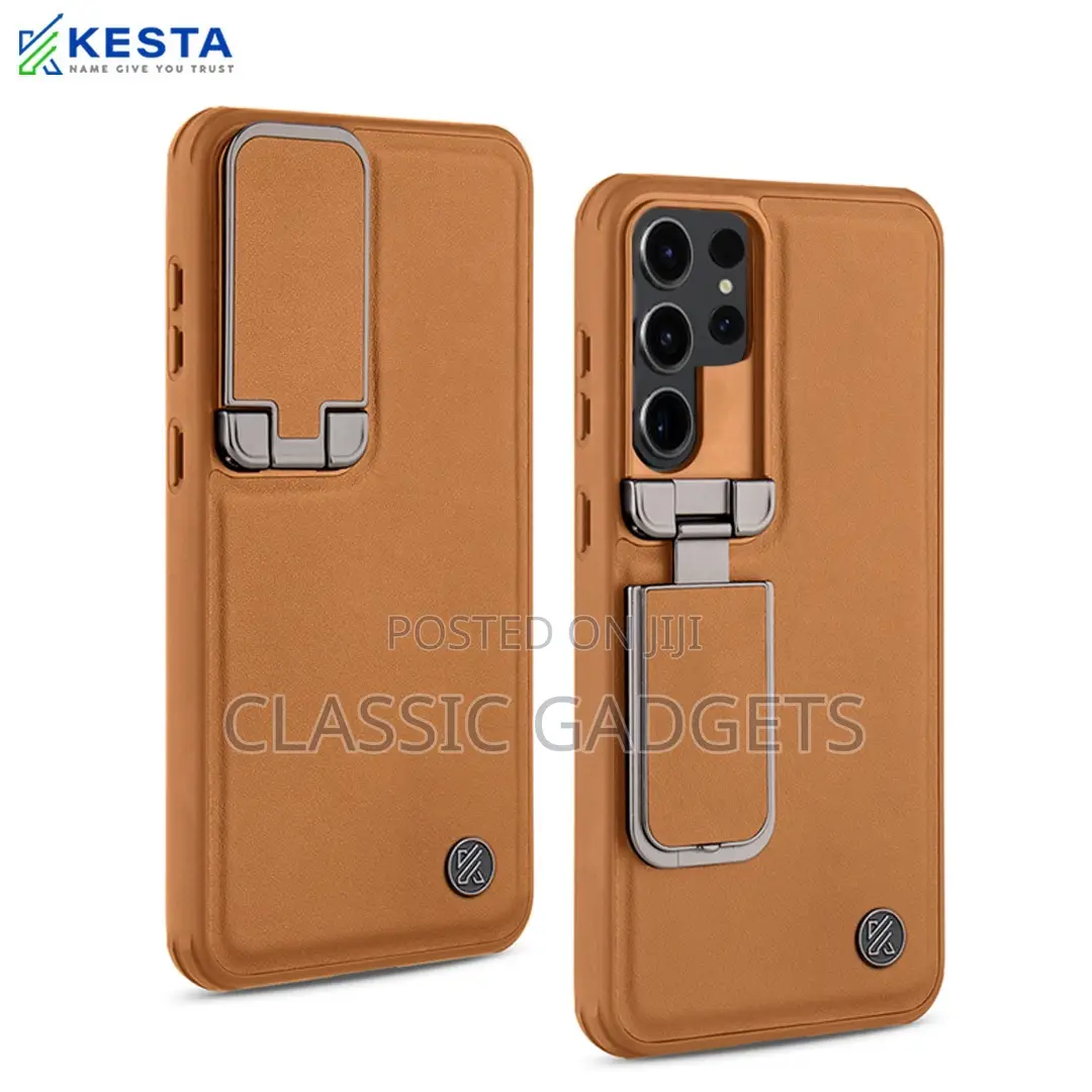 Elegant Premium Leather Case With Camera Cover for Galaxy S26 Ultra