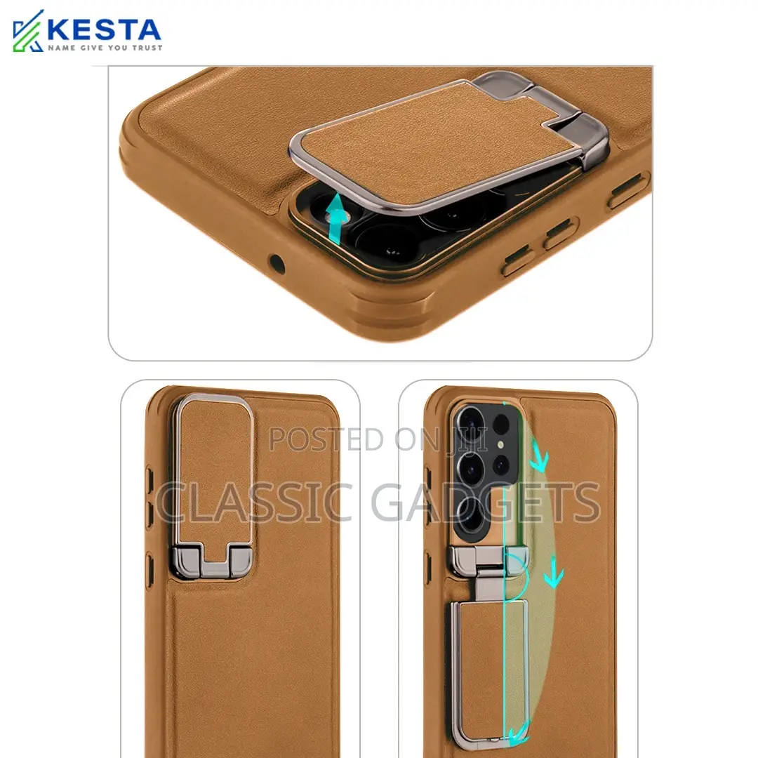 Elegant Premium Leather Case With Camera Cover for Galaxy S26 Ultra
