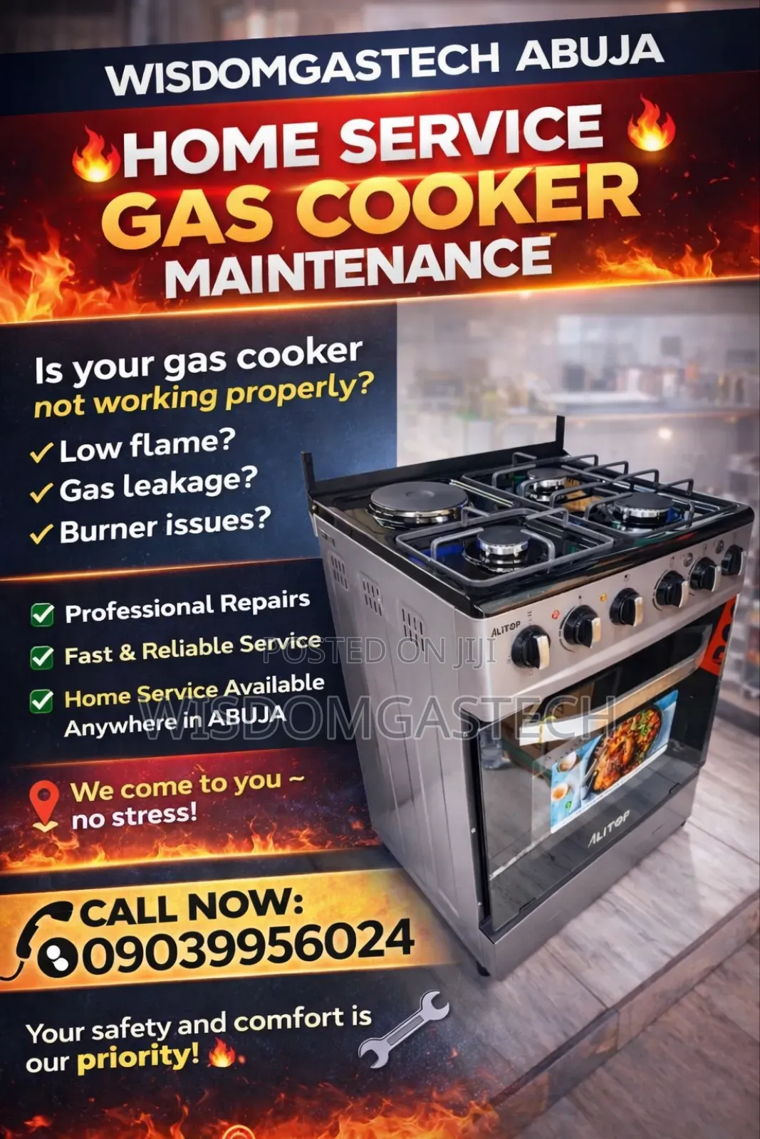 Gas Cooker Technician