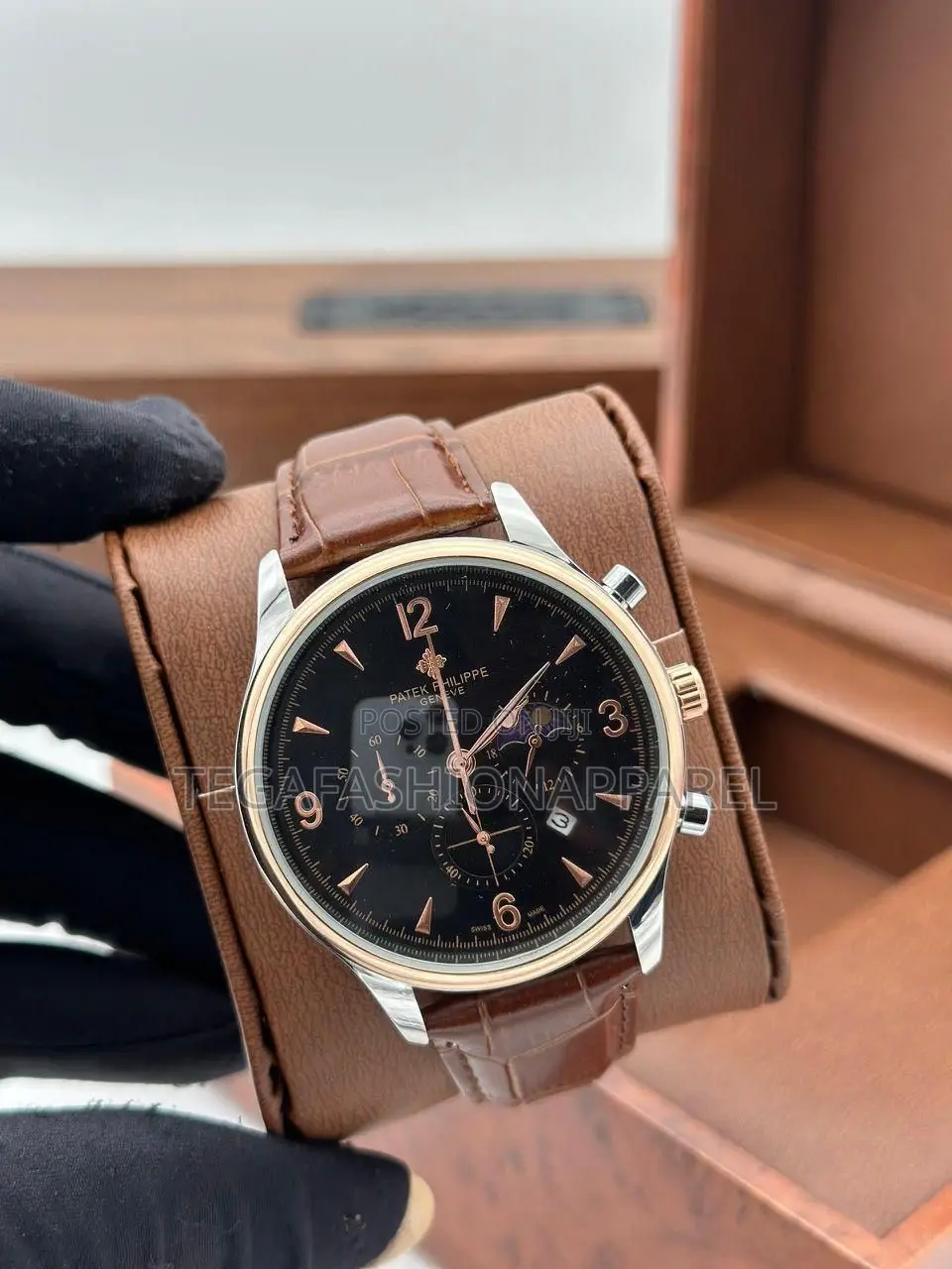Patek Philippe Chronographic Leather Wristwatch