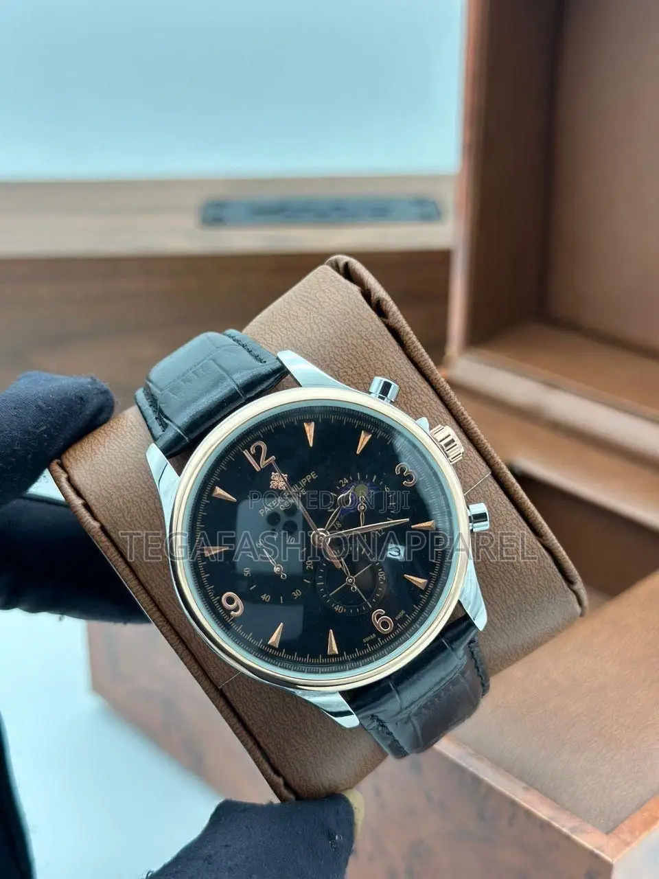 Patek Philippe Chronographic Leather Wristwatch