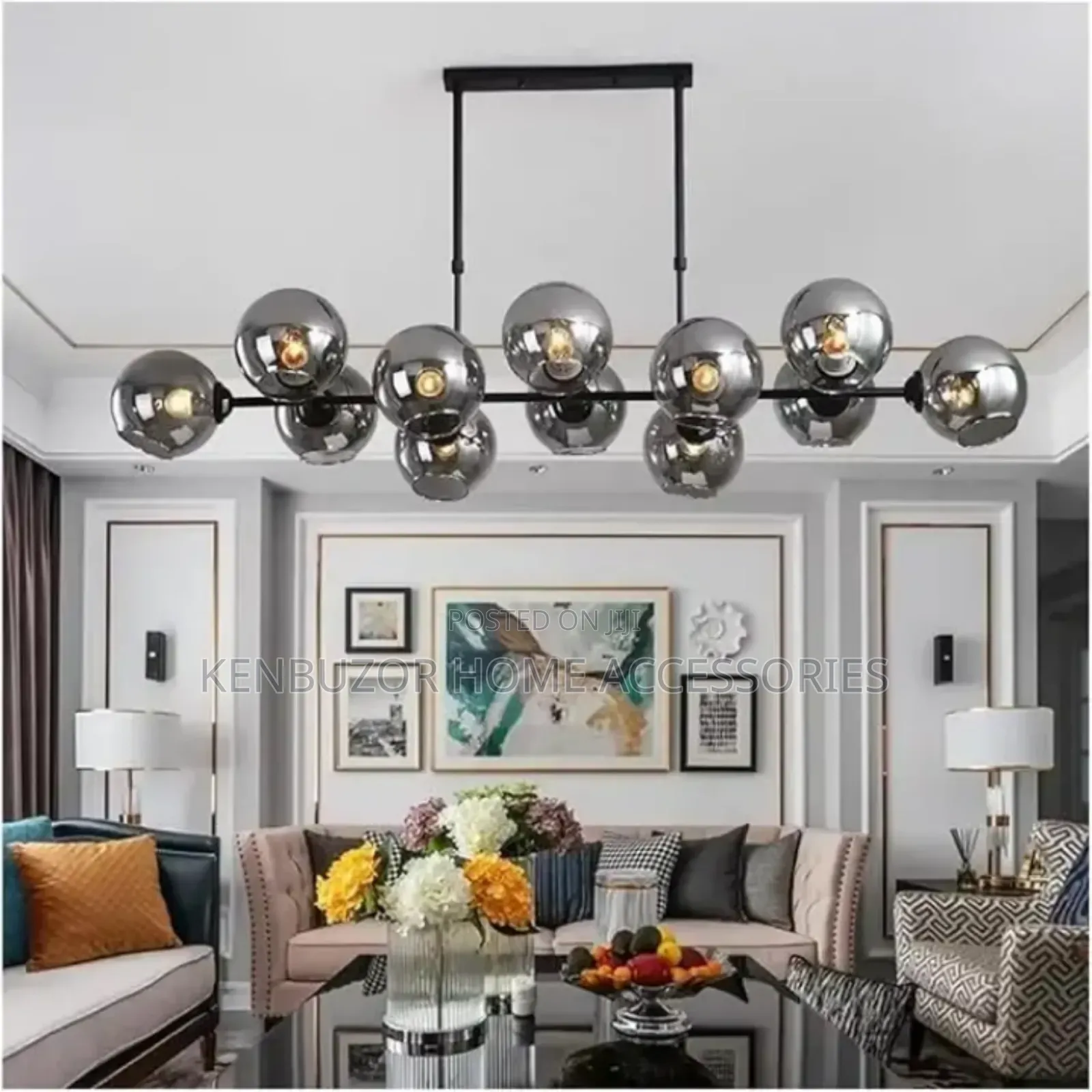 Modern Design Glass Ball Led Pendant Light Chandelier