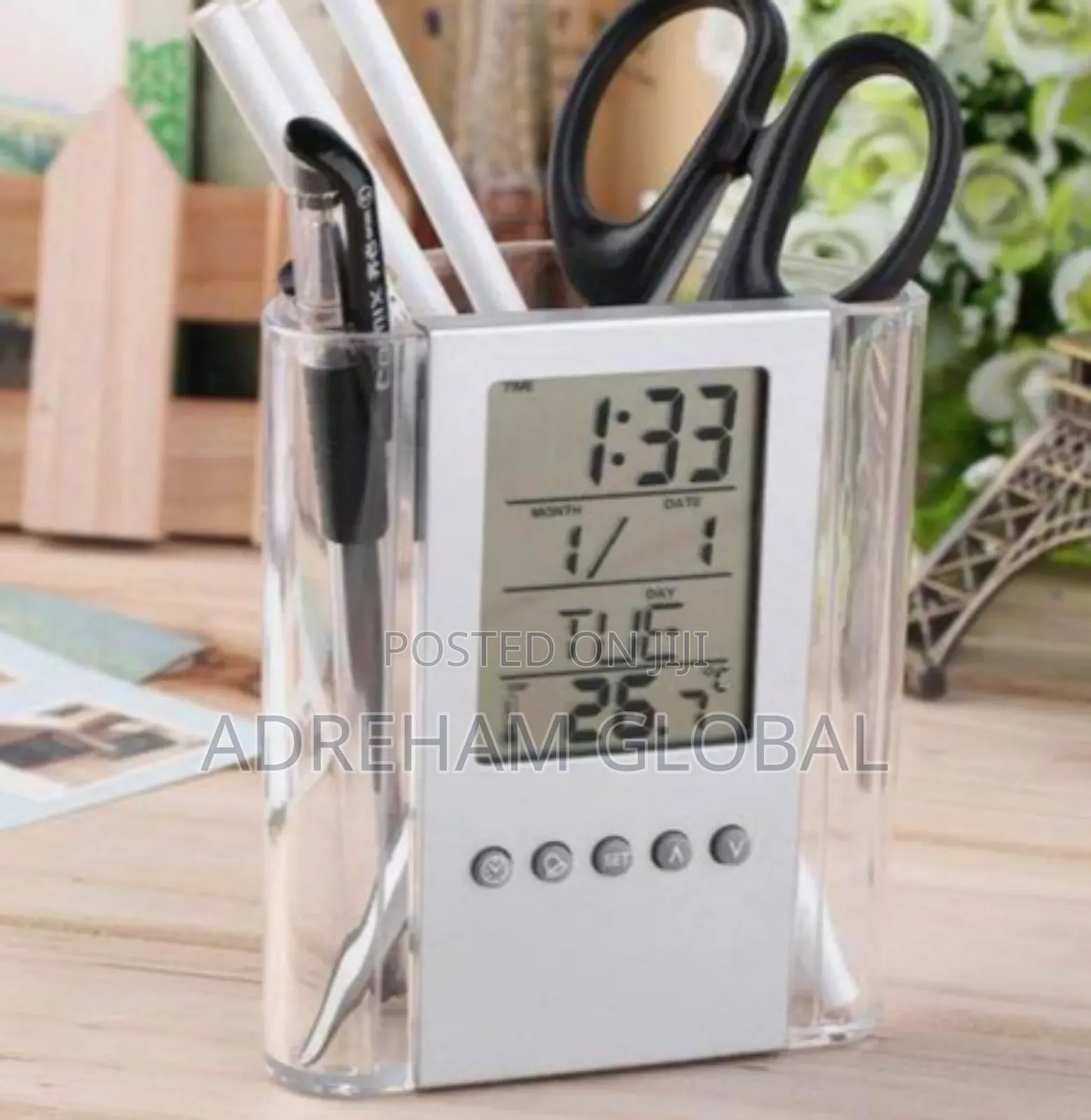 Calendar Digital Display Pen Holder