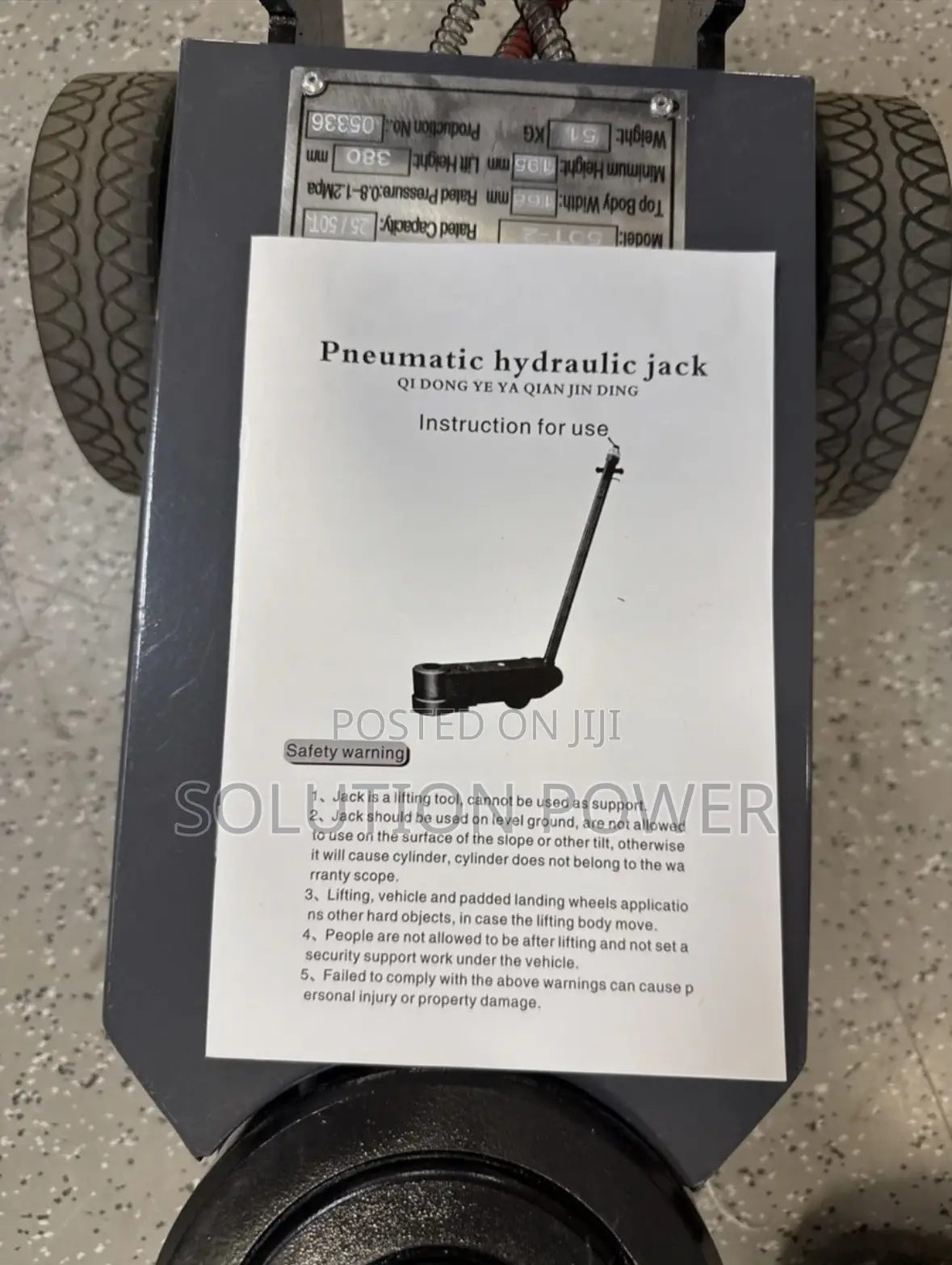 50 Ton Pneumatic Jack