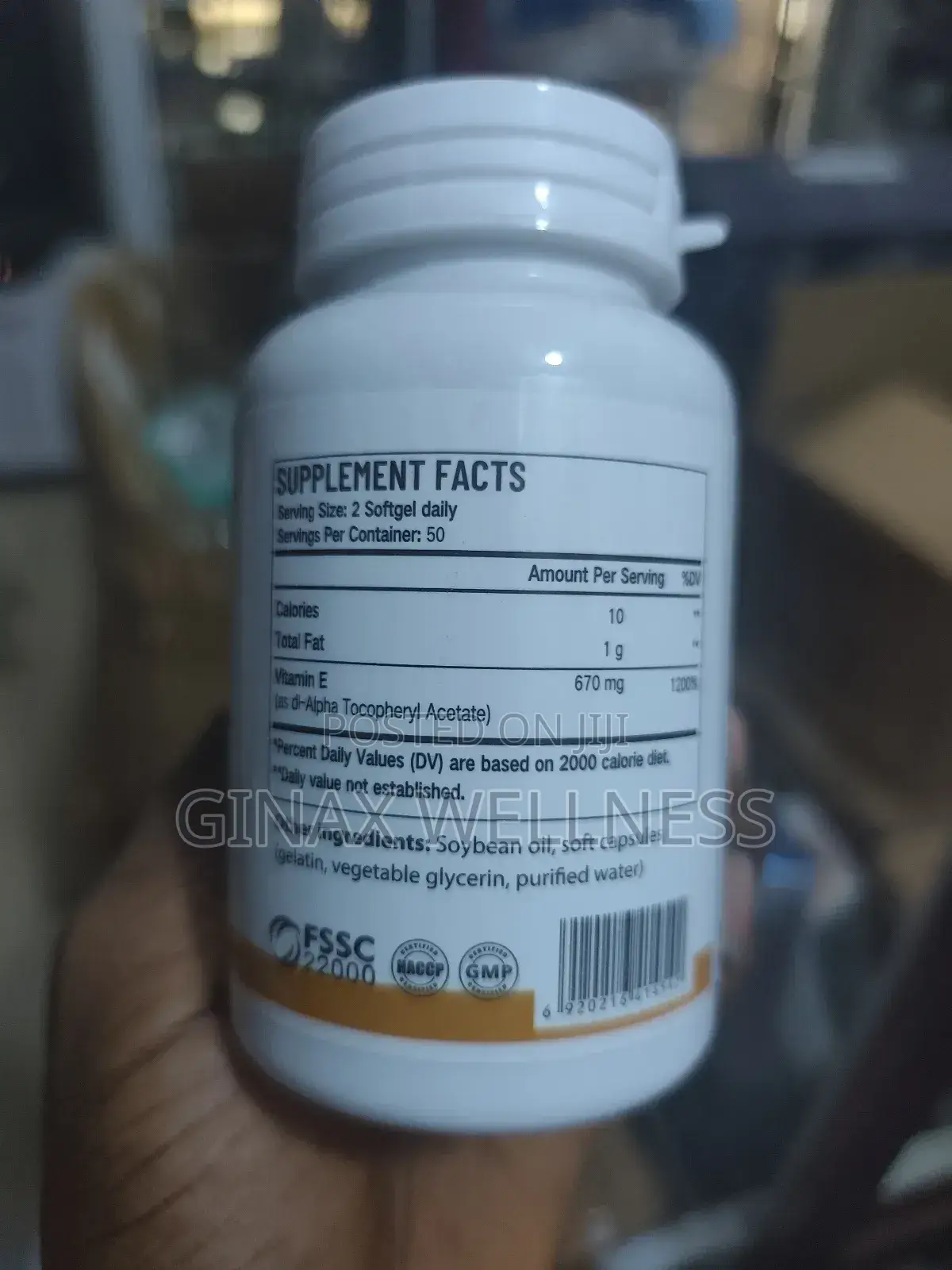 Vitamin E Capsules for Immune Support and Skin (100 Softgels, 670mg)