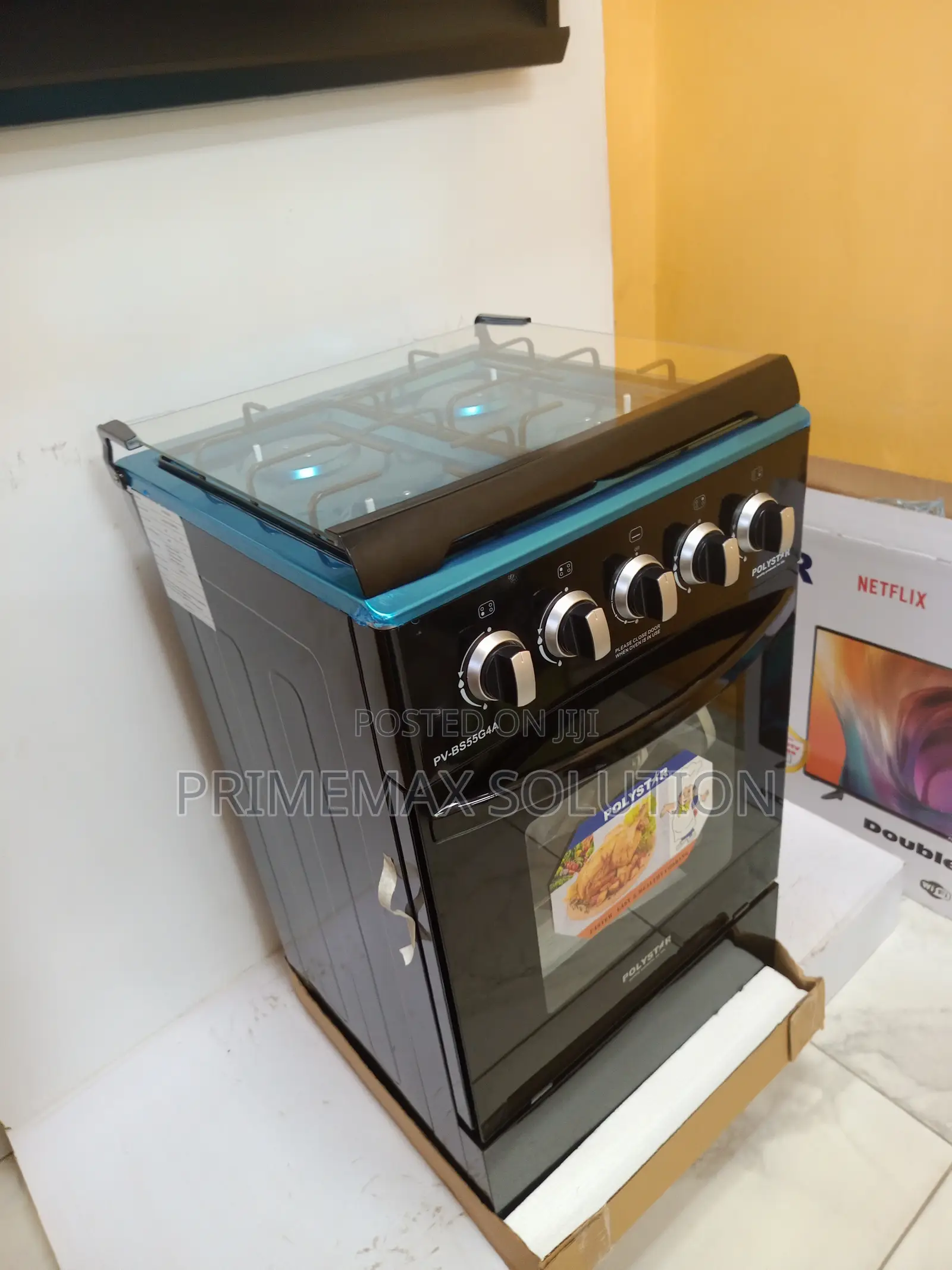 Polystar 4 Burner Standing Gas Cooker – Stylish Powerful Cooking