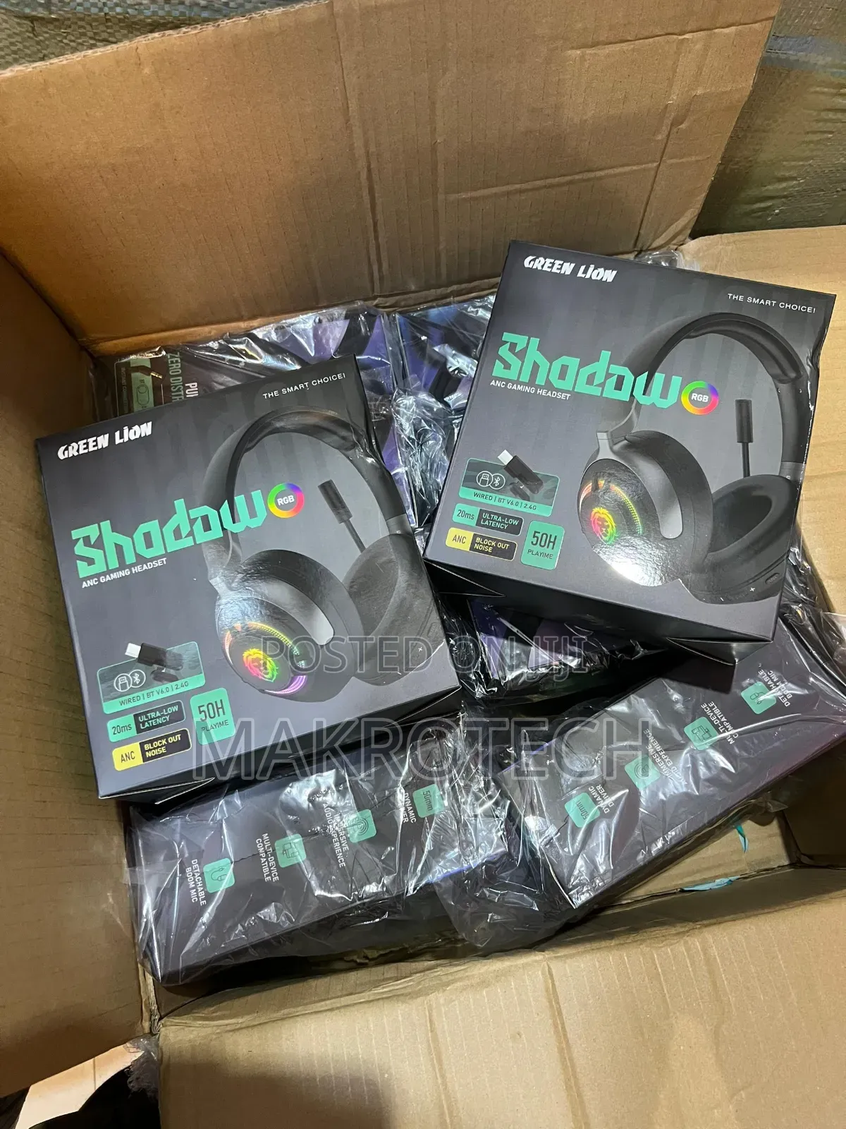 Green Lion Shadow Anc Gaming Headset in Black Is an Excellent Choice