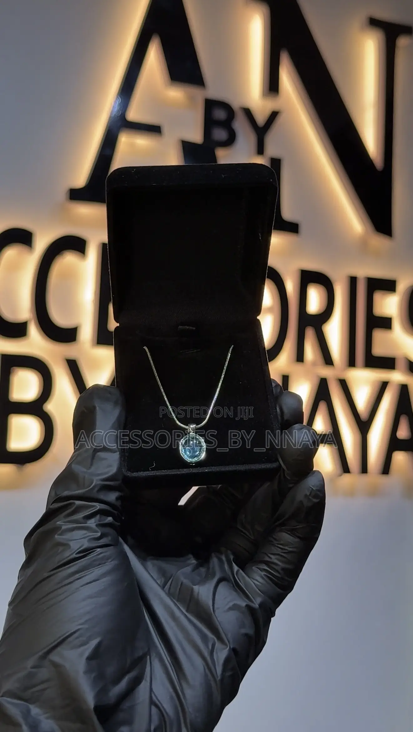 Silver Sea Blue Necklace