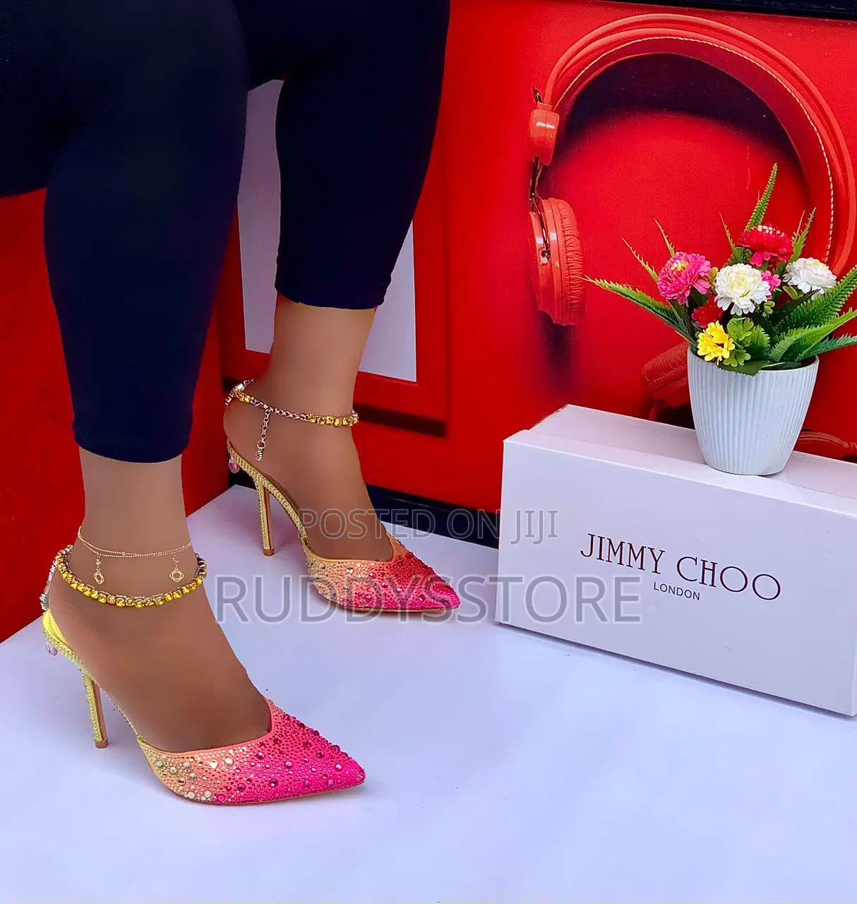 Luxury Jimmy Choo Rhinestone Heels