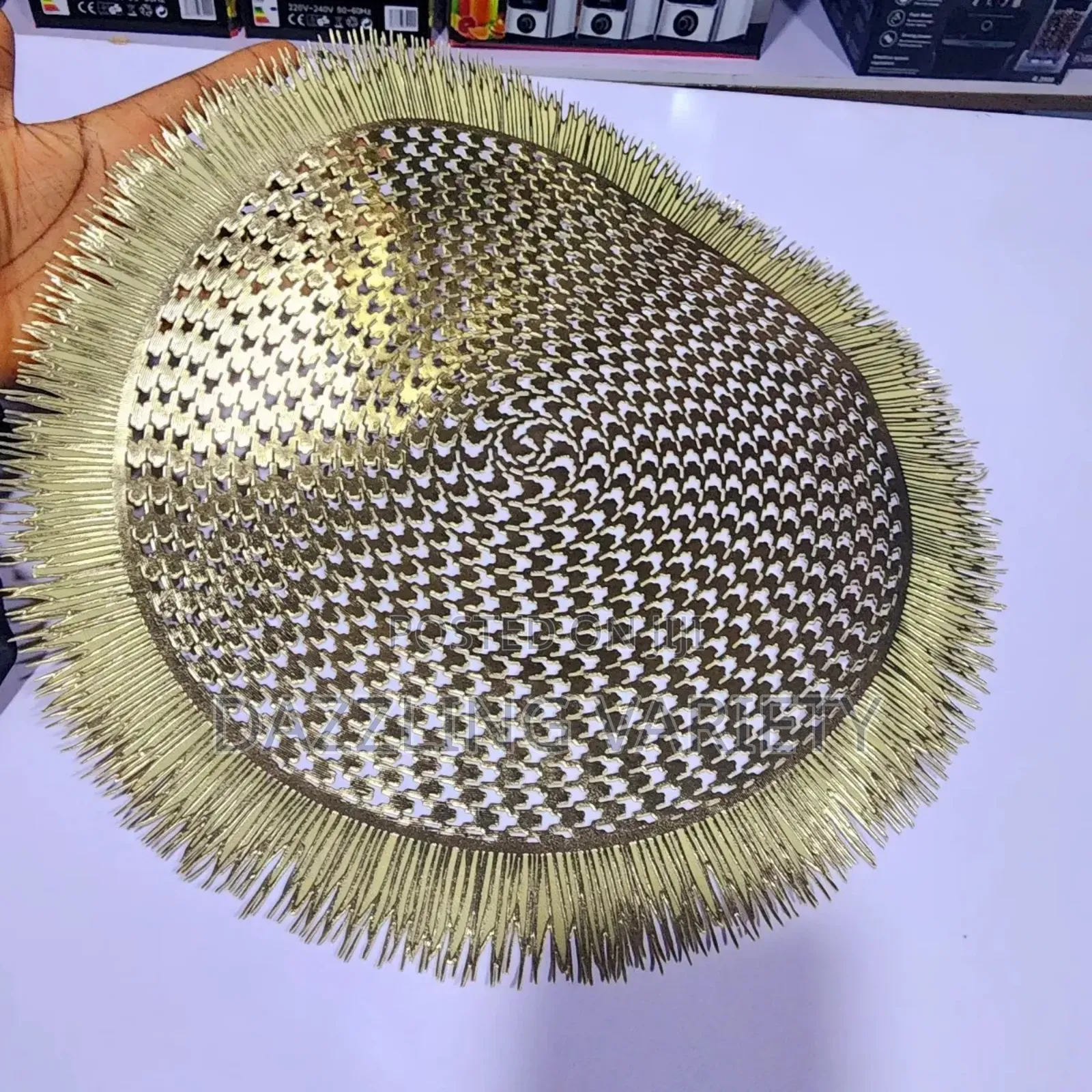 12pcs High Quality Luxury Table Mat - Woven Pattern