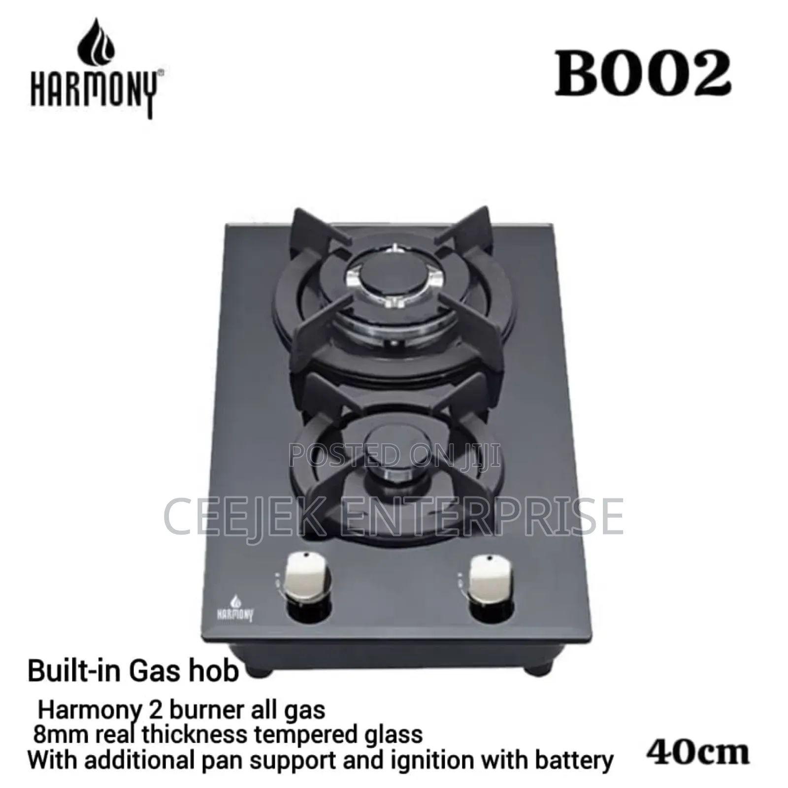 2 Burner Inbuilt Gas Cooker