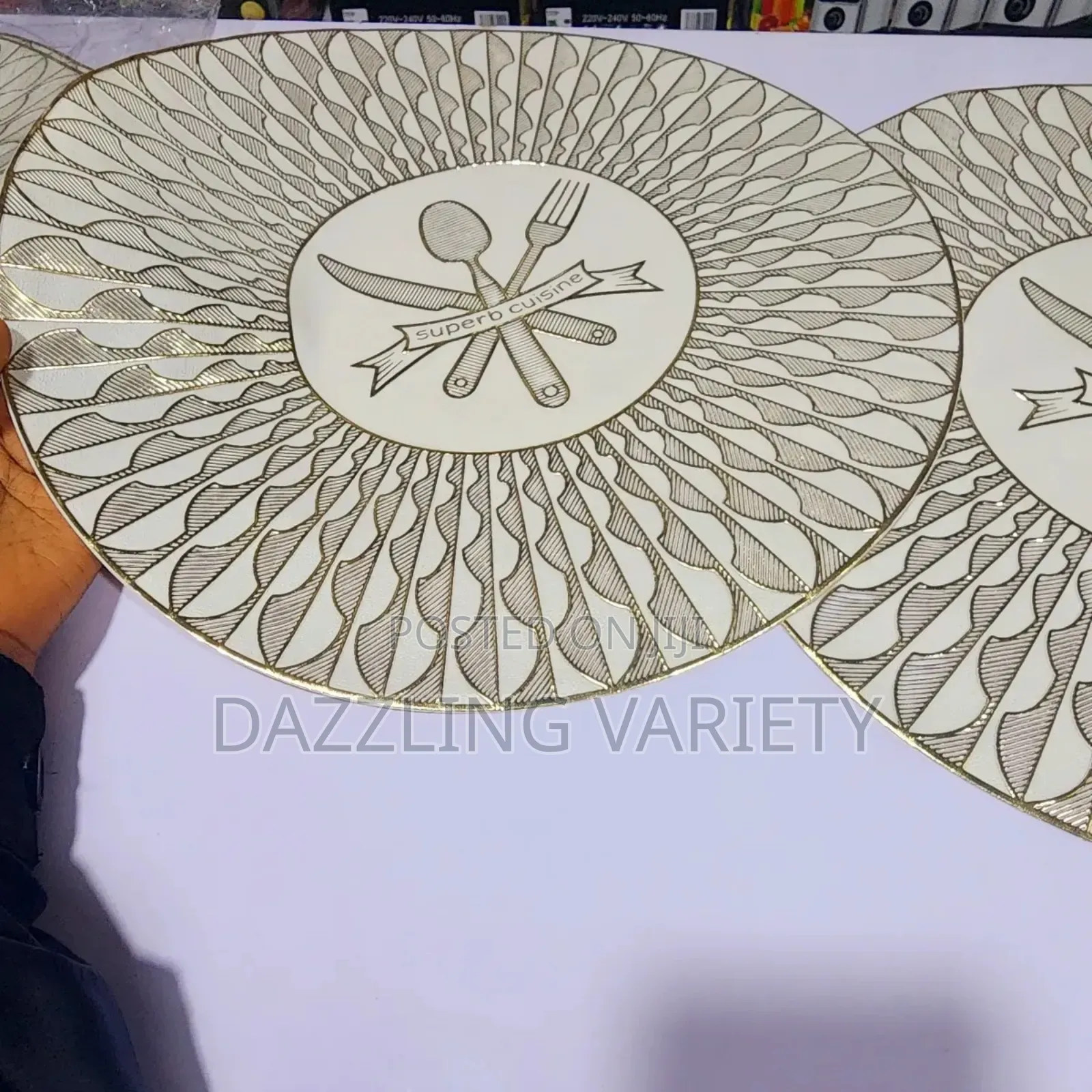 12pcs Table Mat/Placemats - Cutlery Design