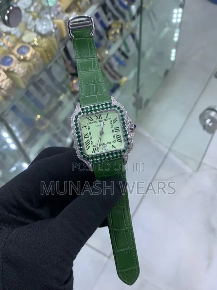Cartier Leather Green Strap