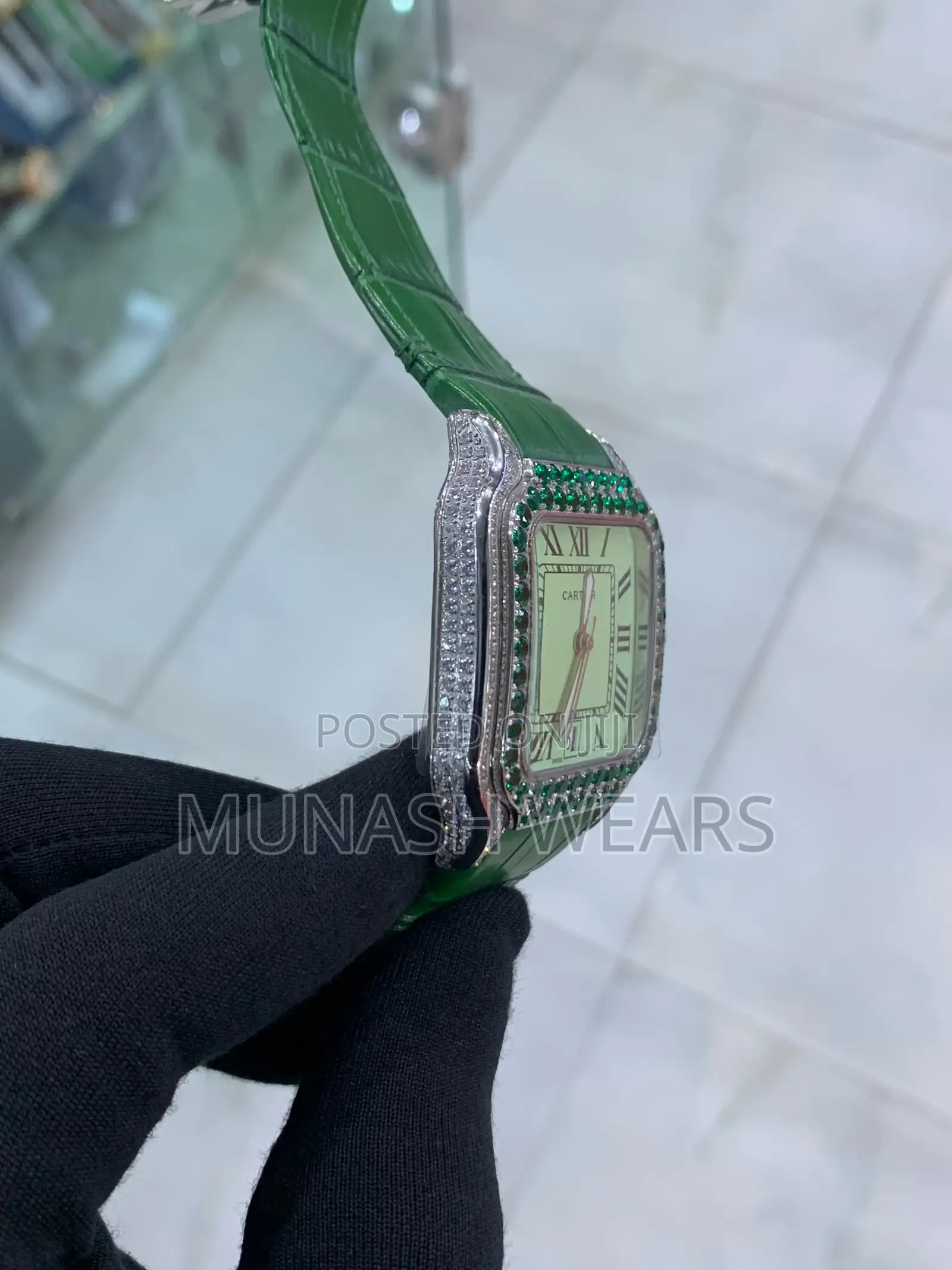 Cartier Leather Green Strap