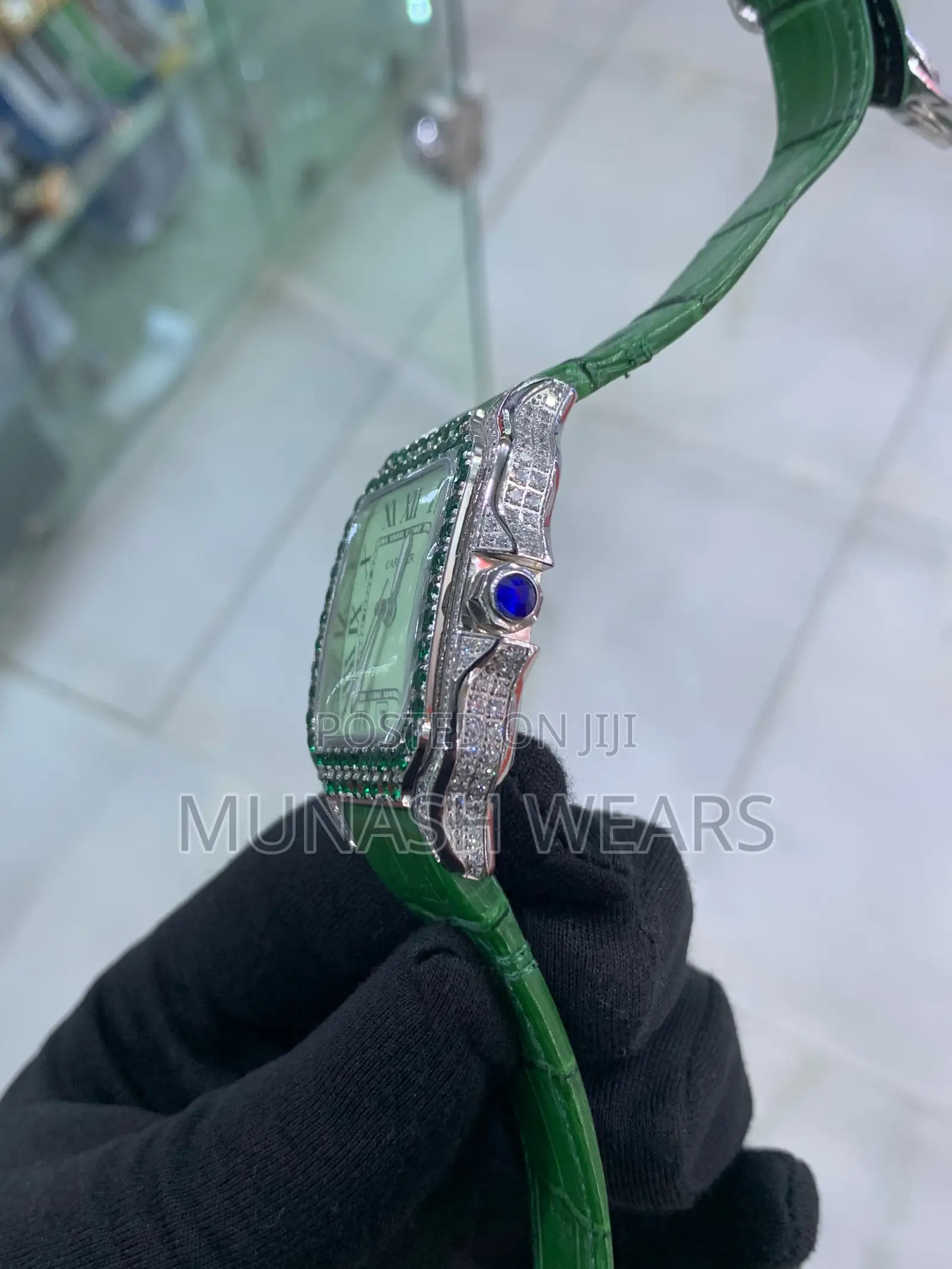 Cartier Leather Green Strap