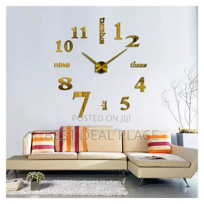 Home Decorative Sticker Diy 3d Wall Clock Small Size