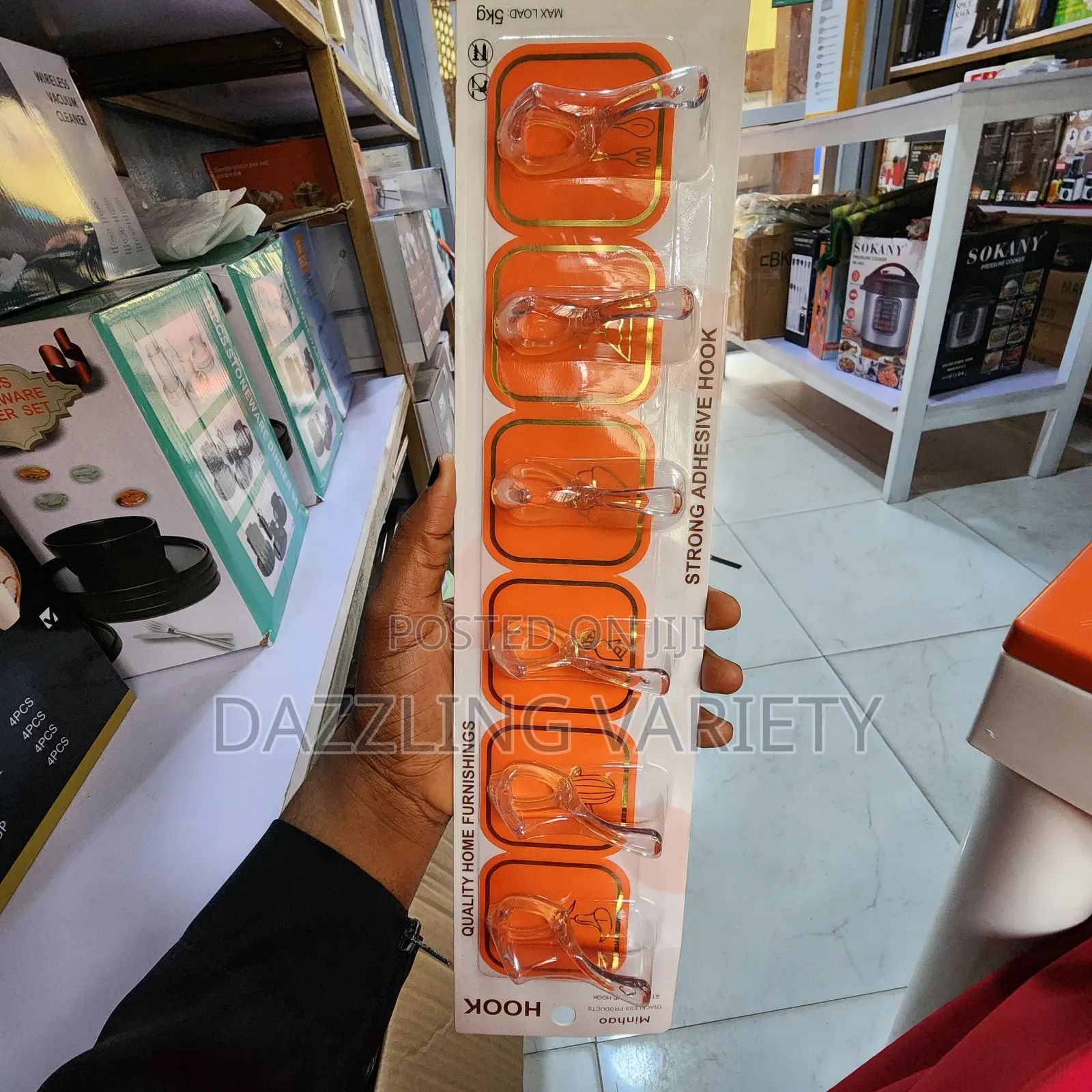 6 in 1 Multifunctional Self-Adhesive Colourful Wall Hooks