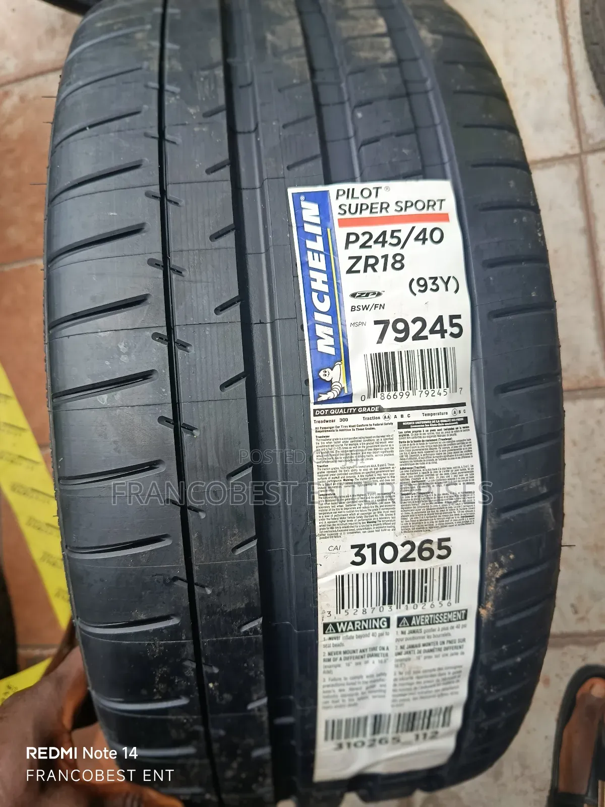 245/40r18 Michelin Pilot