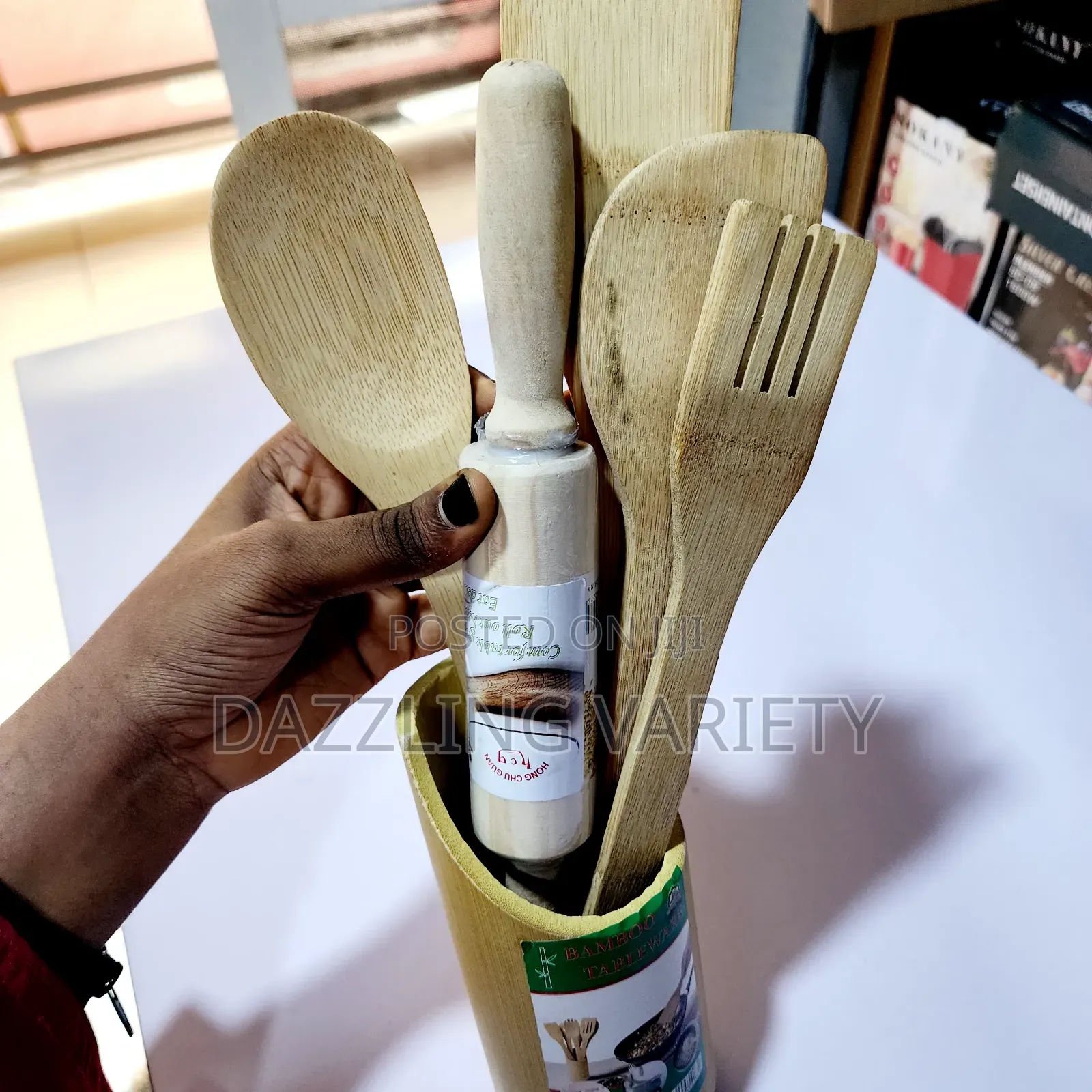 Wooden Spoon/Spatula Rolling Pin Set