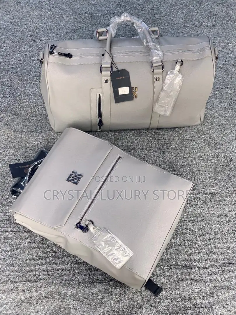 Sunsilk Quality Luxury Genuine Leather Duffle Bag/ Backpack