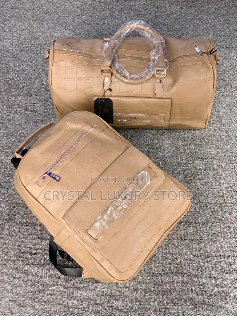 Sunsilk Quality Luxury Genuine Leather Duffle Bag/ Backpack