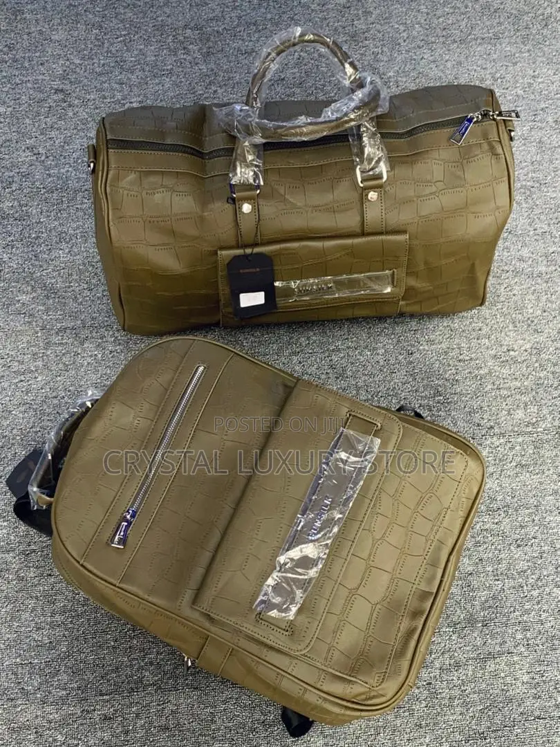 Sunsilk Quality Luxury Genuine Leather Duffle Bag/ Backpack