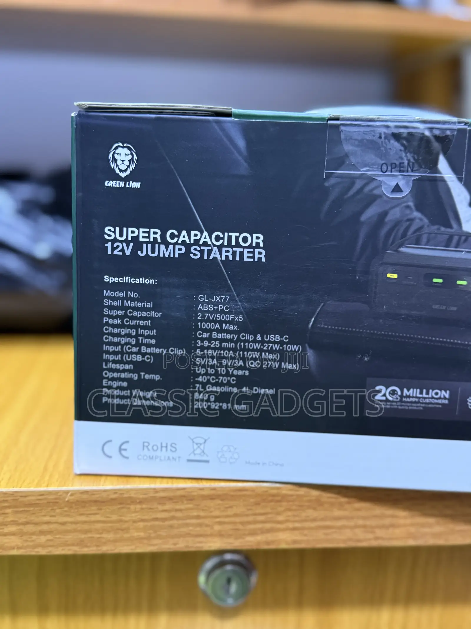 Green Lion Super Capacitor 12v Jump Starter