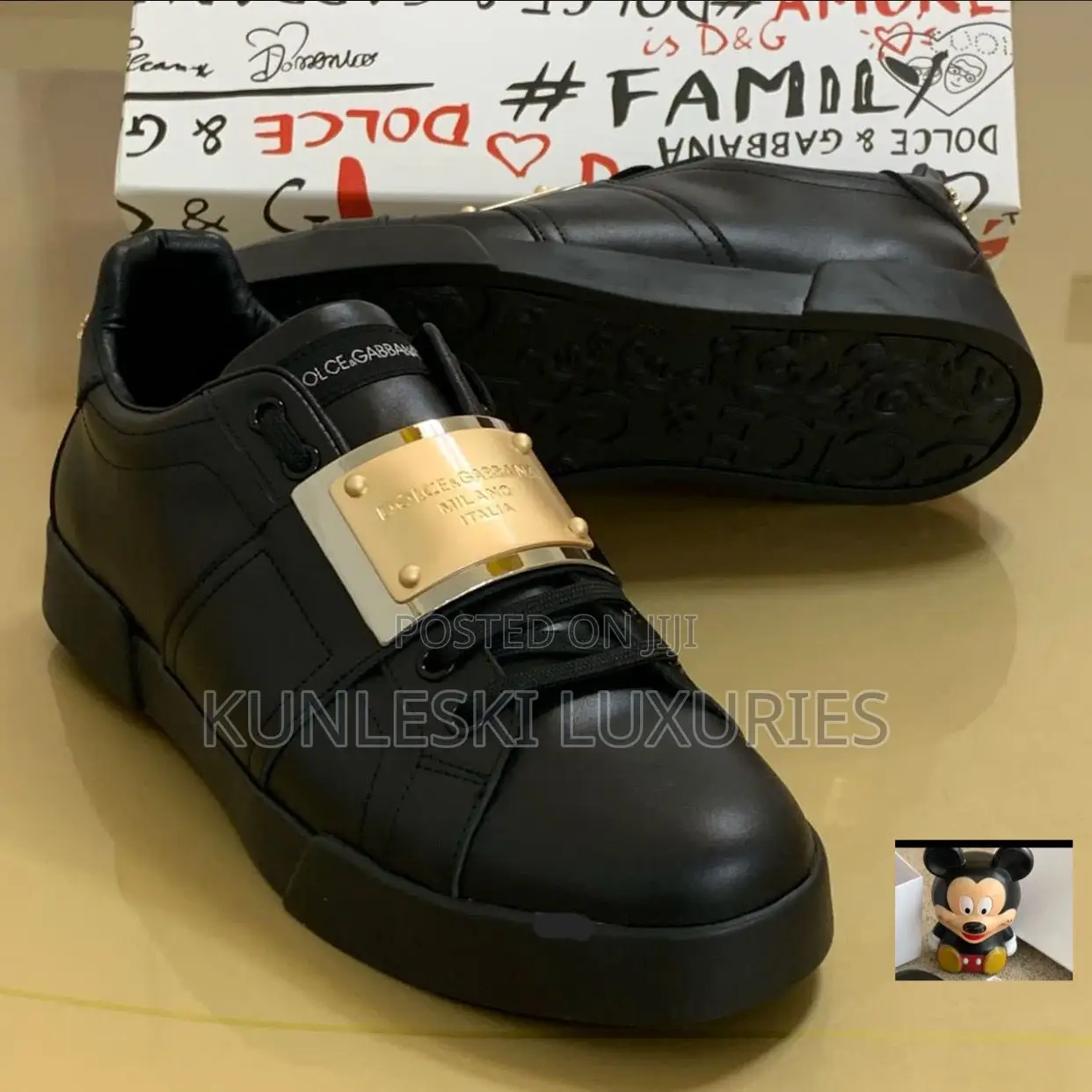High Quality Dolce Gabbana Leather Sneakers in 2 Colors