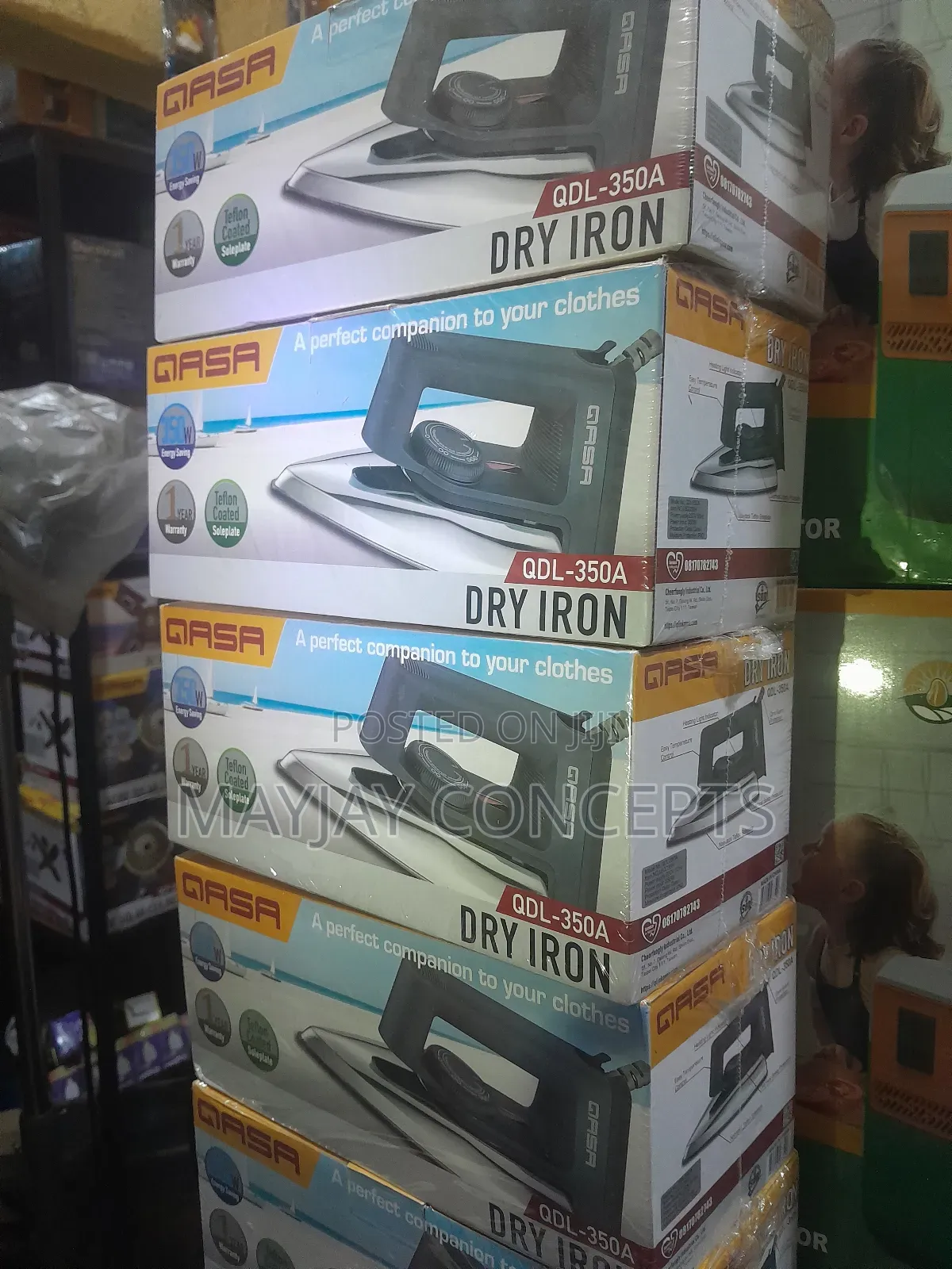 Qasa Energy Saving Dry Iron for Solar and Electricity-Newly Improved