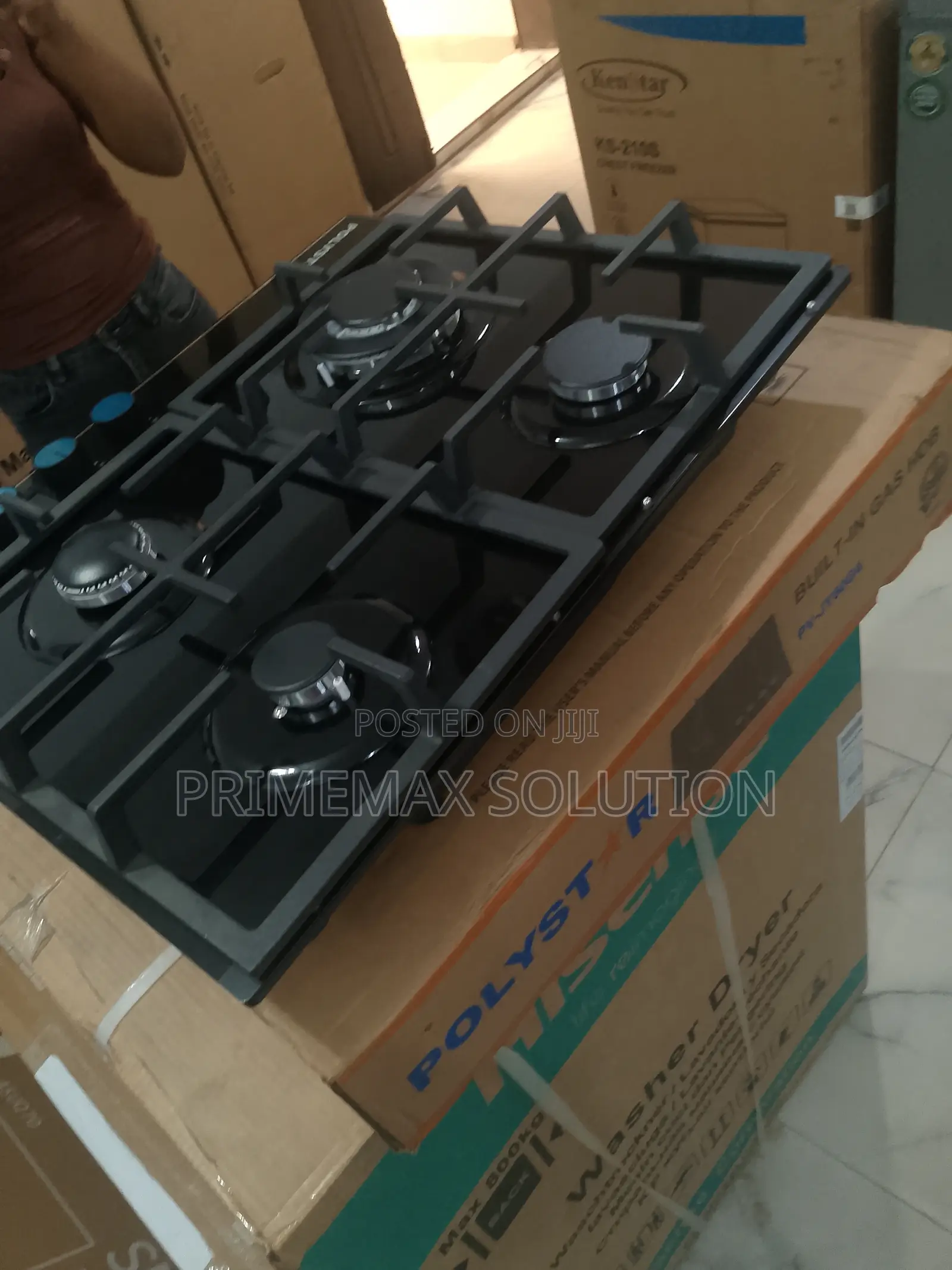 Polystar 4 Burner Built-in Hob - Sabaf Burners Enamel Tray