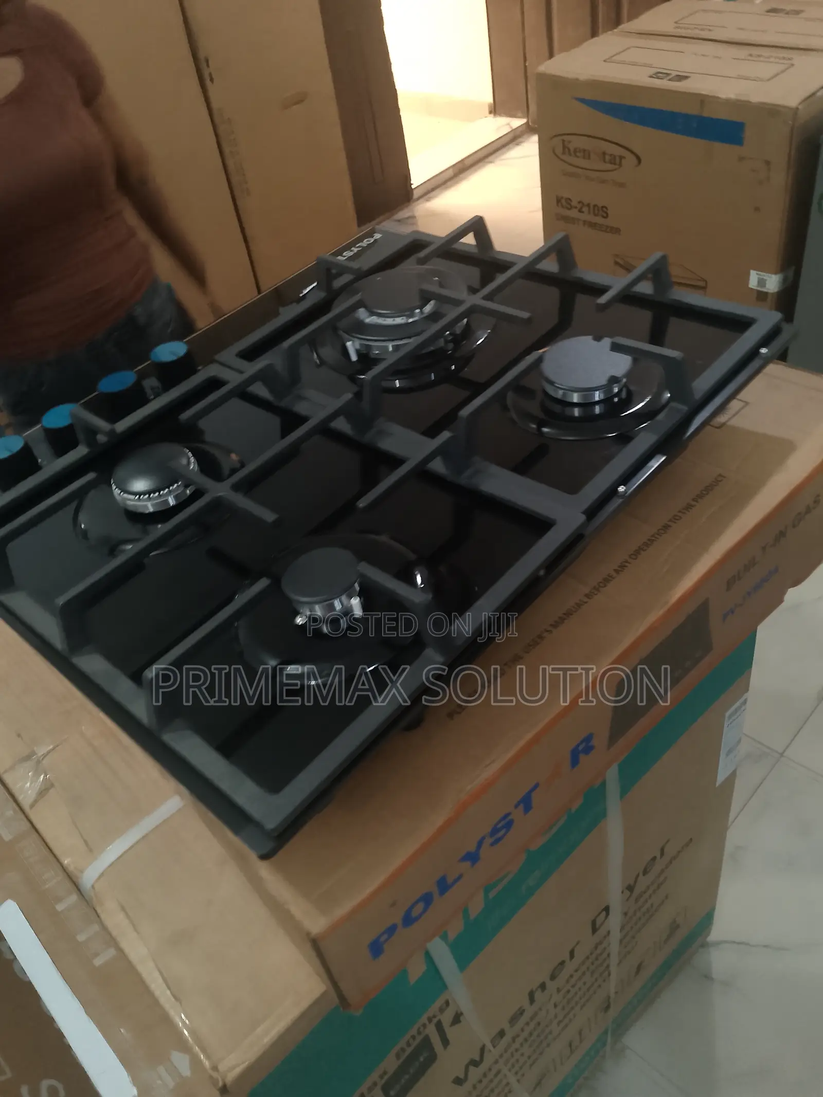 Polystar 60cm 4 Burner Built-in Gas Hob Heavy Cast Iron Supports
