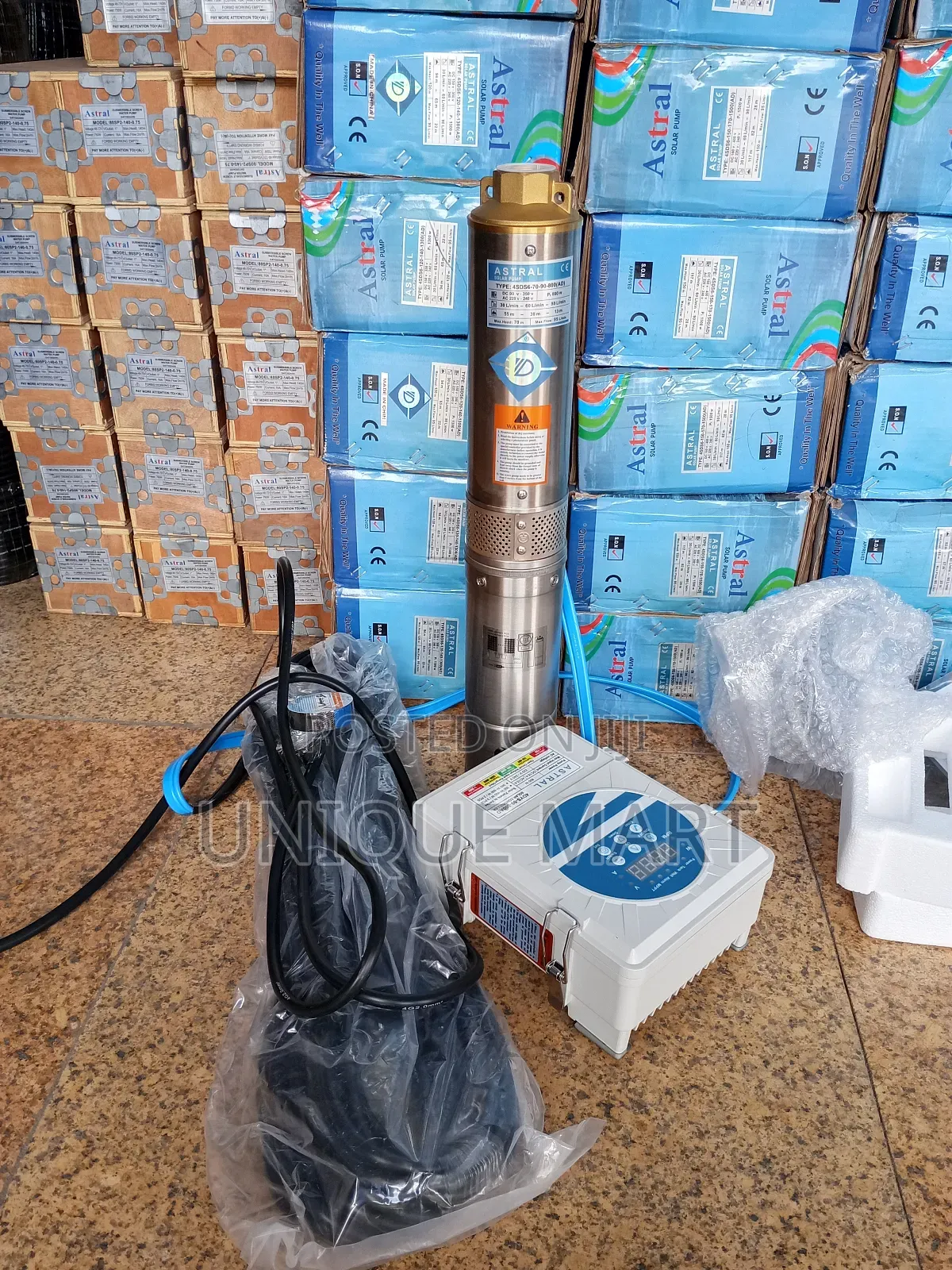 3hp Astral Ac/Dc Solar Submersible. 100% Copper Coil. Max Depth 210m