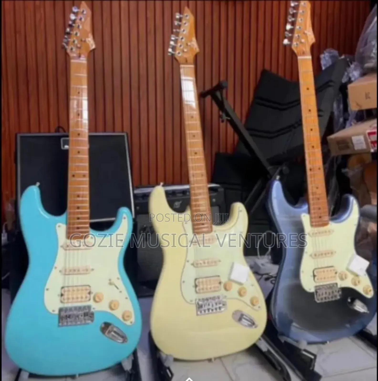 Sky Blue, Milk Colour and Black Seviliana Electric Lead Guitar