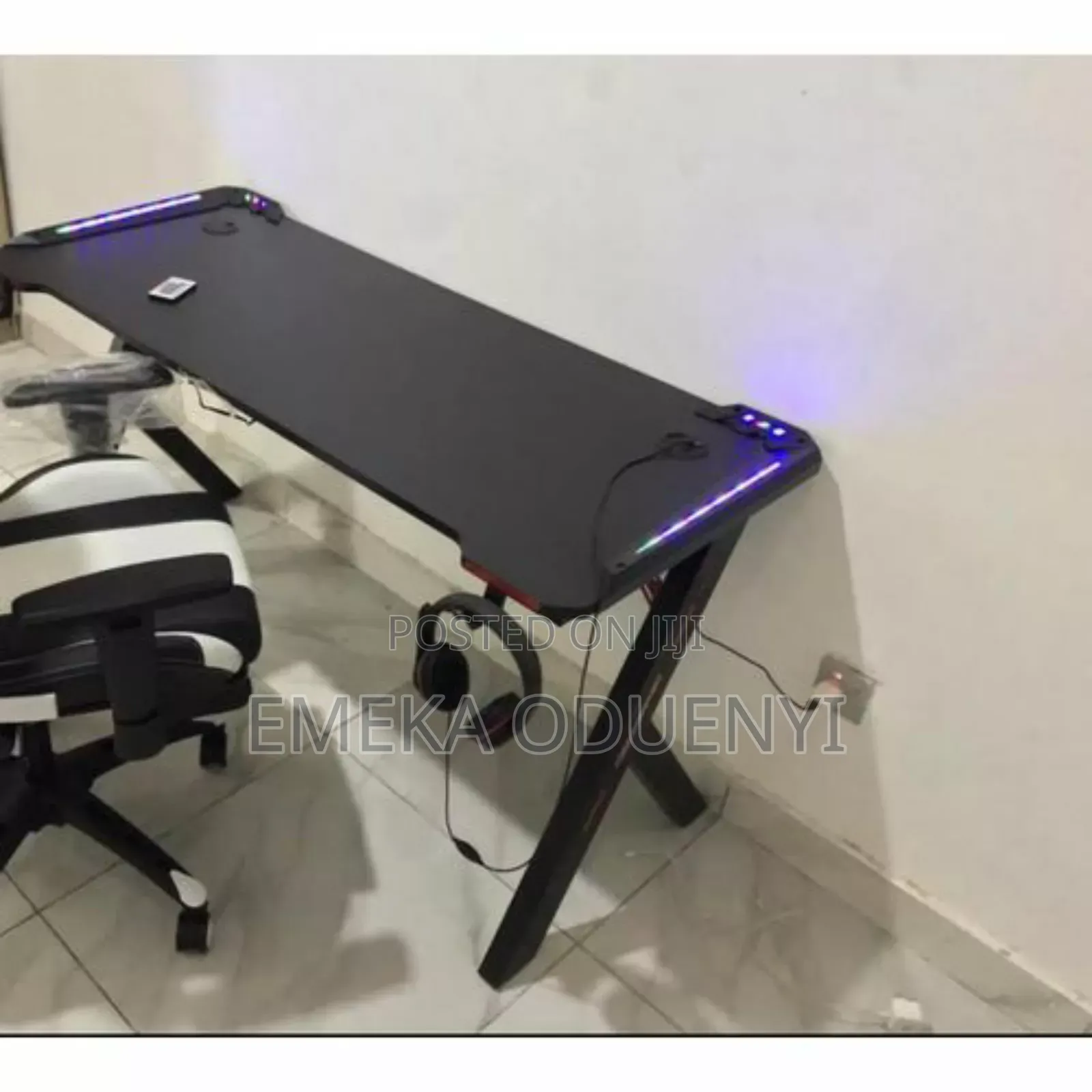 Gaming Desk, Gaming Table With RGB Light Ups -Carbon Fiber