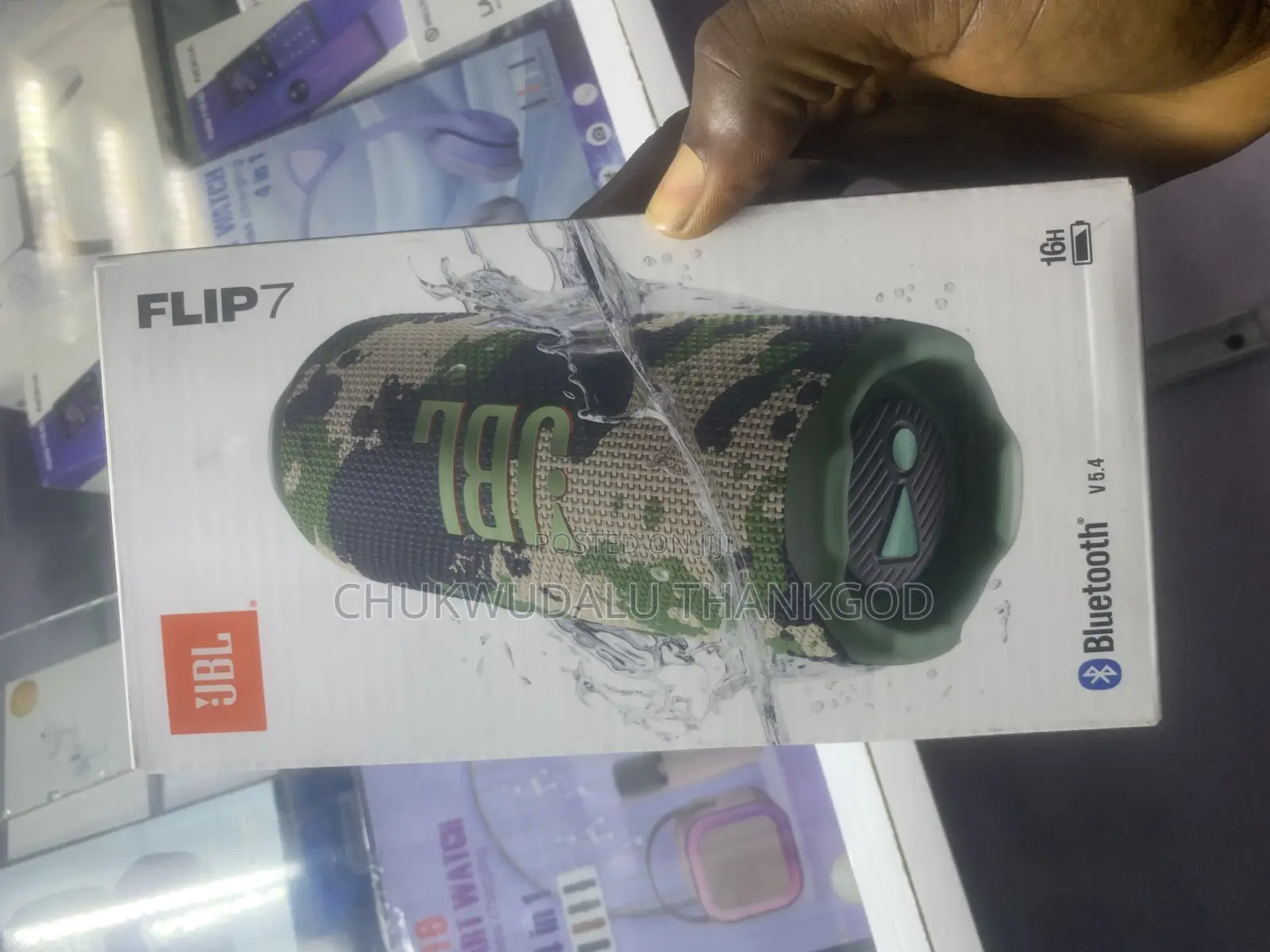 JBL Flip7 Portable Waterproof Speaker With Ai Boost, 16hrs of Playtime