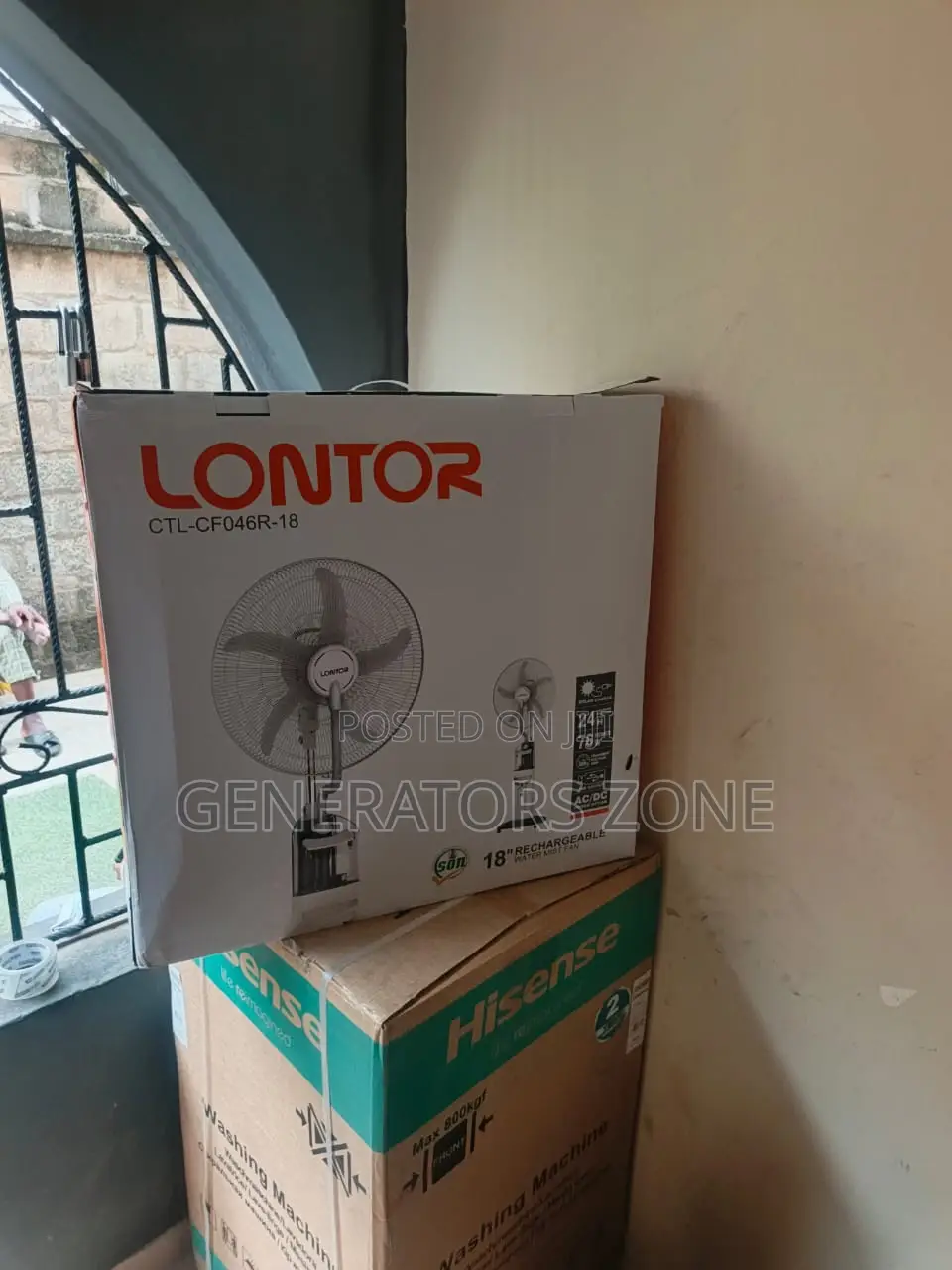 Lontor CRL-Cf046r-18 Mist Fan 18” Portable Cooling System