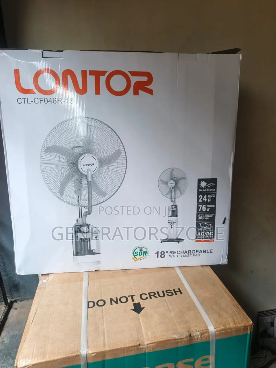 Lontor CRL-Cf046r-18 Mist Cooling Fan 18 Inch Unit