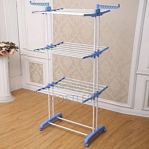 Multi-Purpose 3-Layers Powder Coated Cloth Dryer Rack.