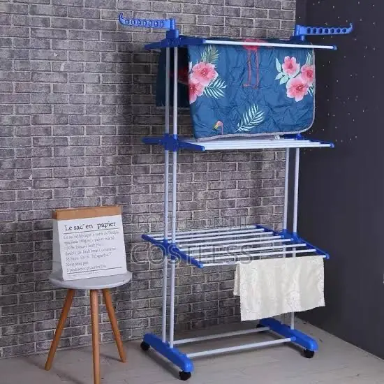 Multi-Purpose 3-Layers Powder Coated Cloth Dryer Rack.