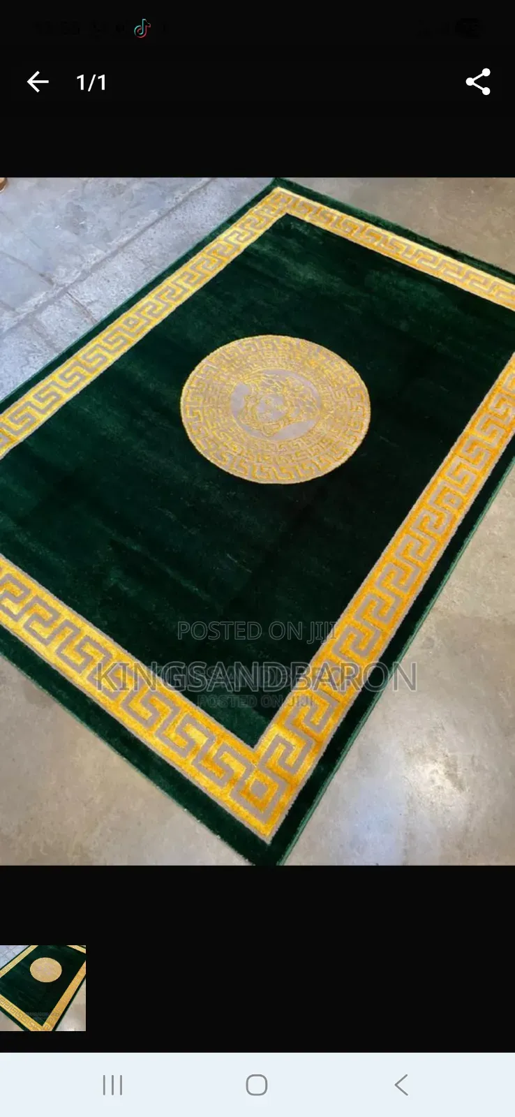 5×7fts Blue/Green/ Gold Turkey Center Rug