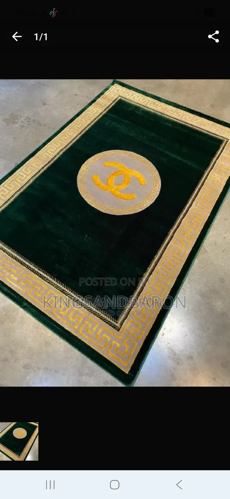 5×7fts Blue/Green/ Gold Turkey Center Rug