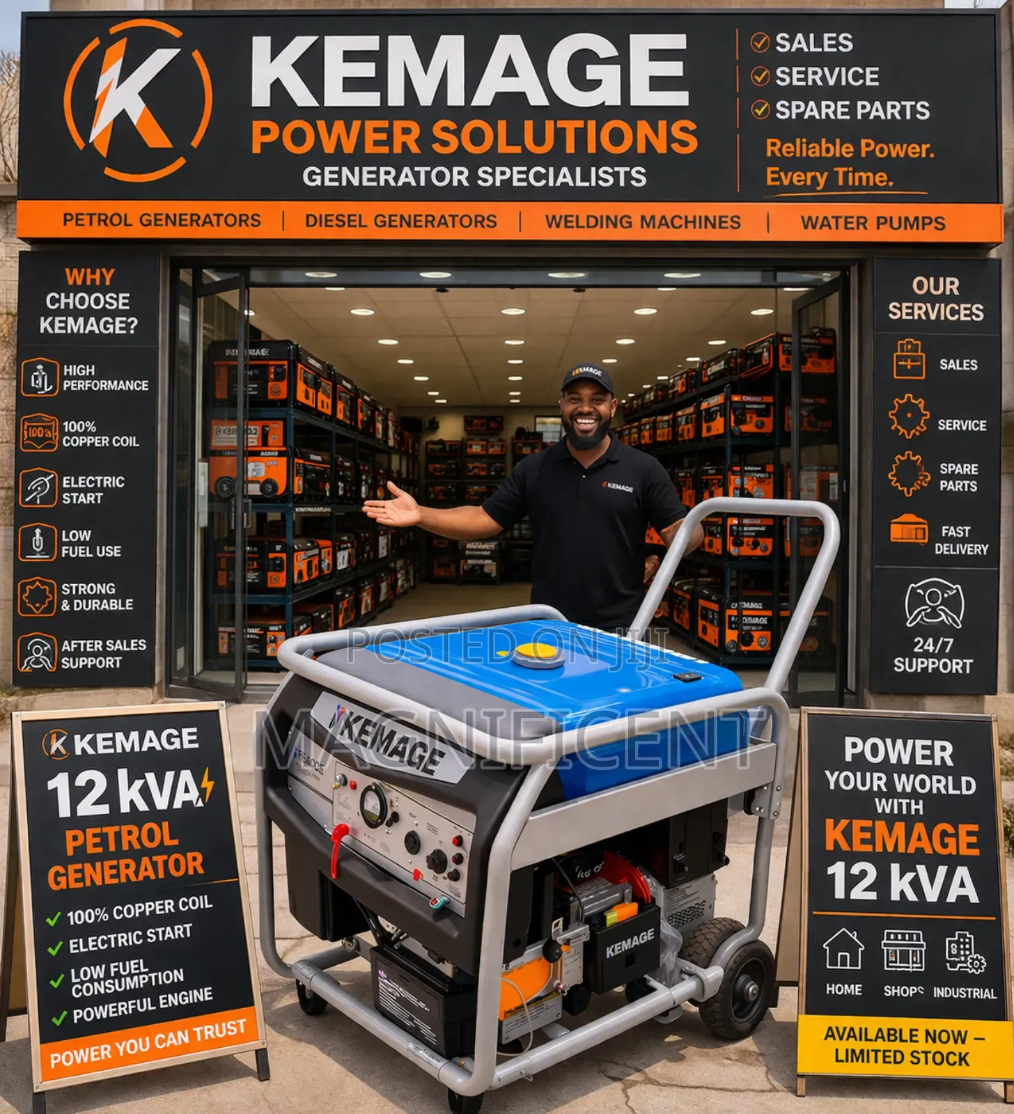 Kemage 12kva Heavy Duty Generator – Super Silent Reliable