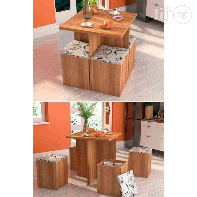 Simple Living 5-Piece Dining Set With Storage Ottomans