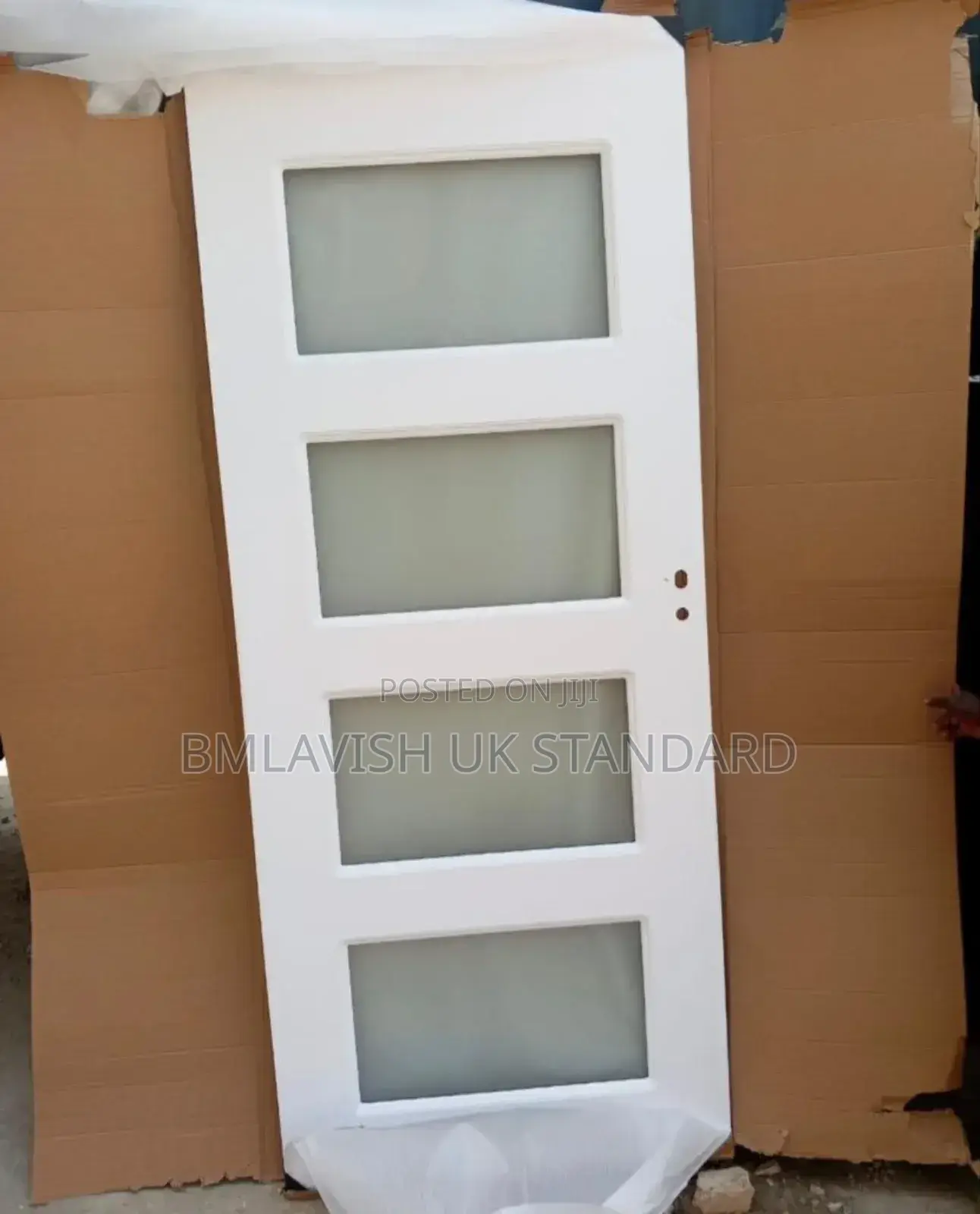 Original White Kitchen Glass Wooden Door