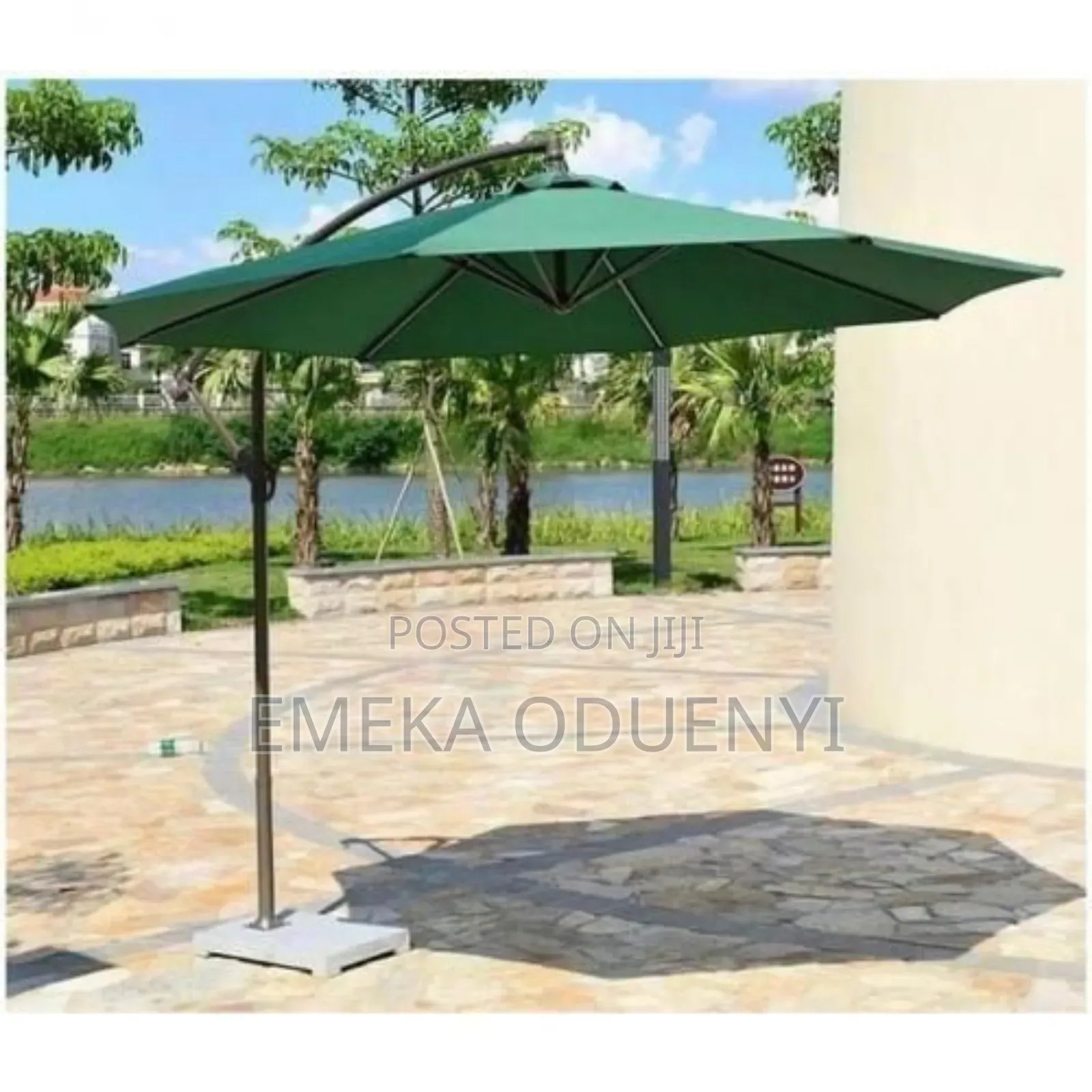 Garden Umbrella Cantilever Support With Marble Base