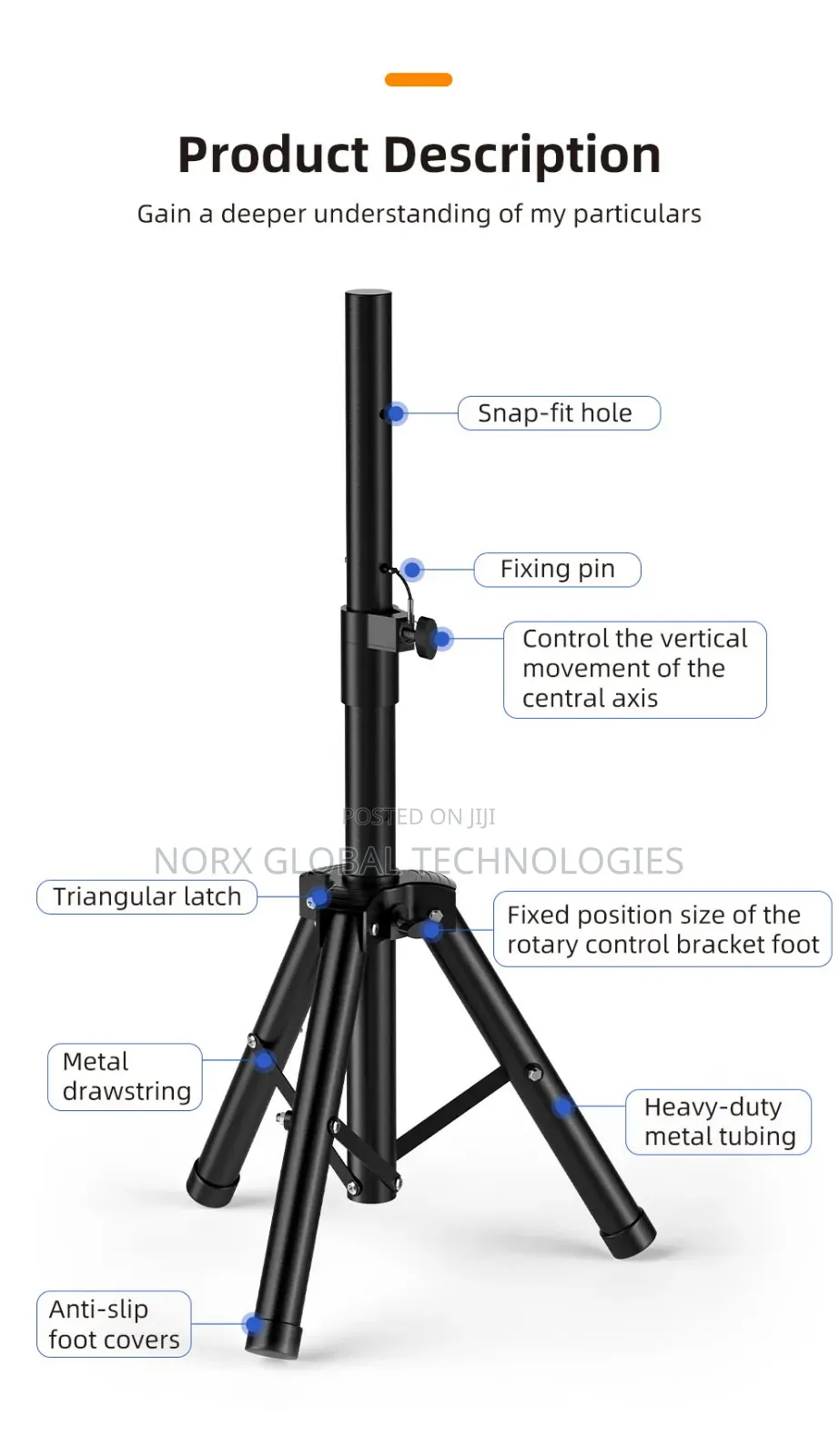 Zealot Adjustable Tripod Stand - Phone Ring Light Stand