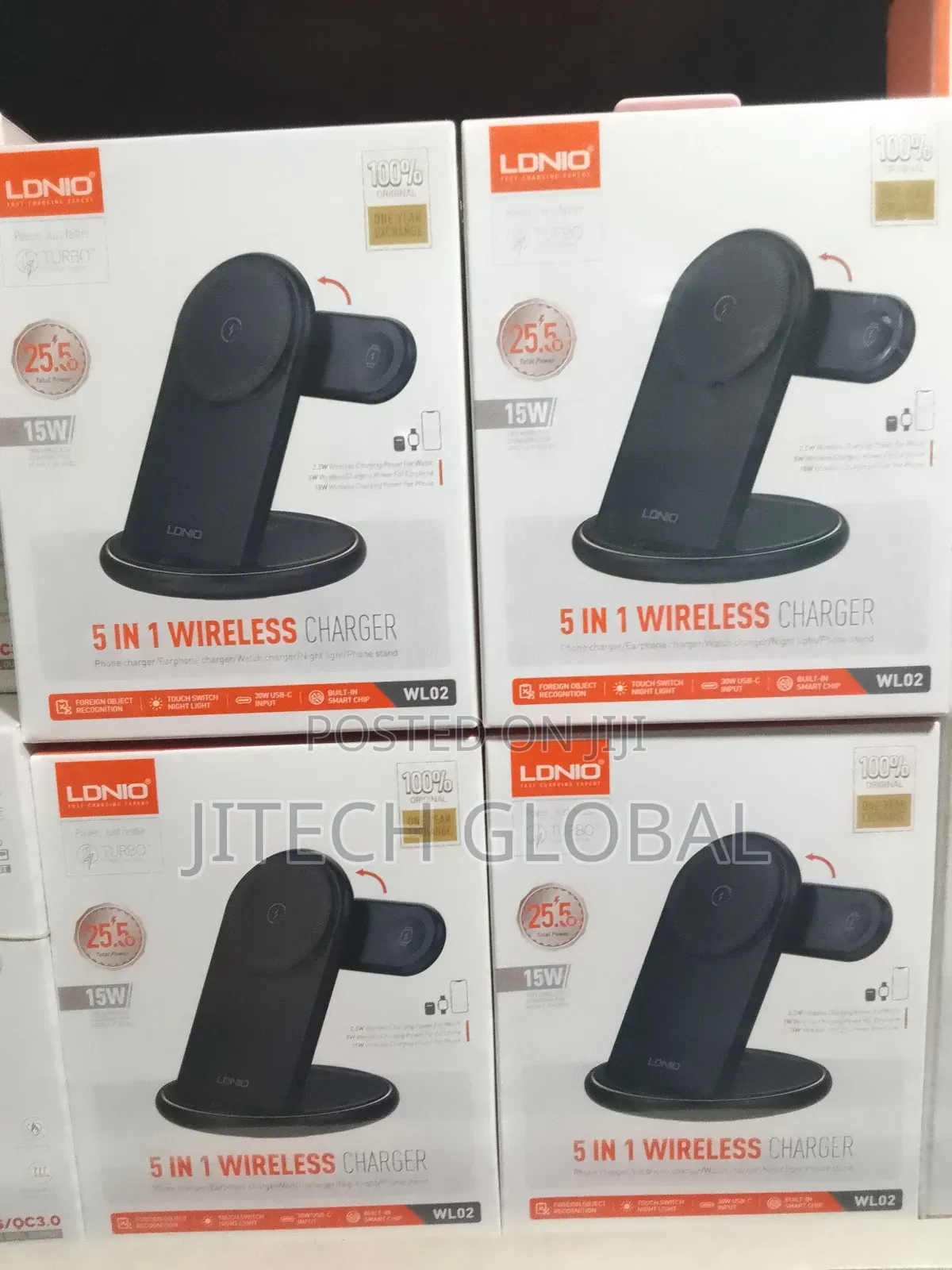 Ldnio 5 in 1 Desktop Wireless Charging Station Wl02 – Complete Kit