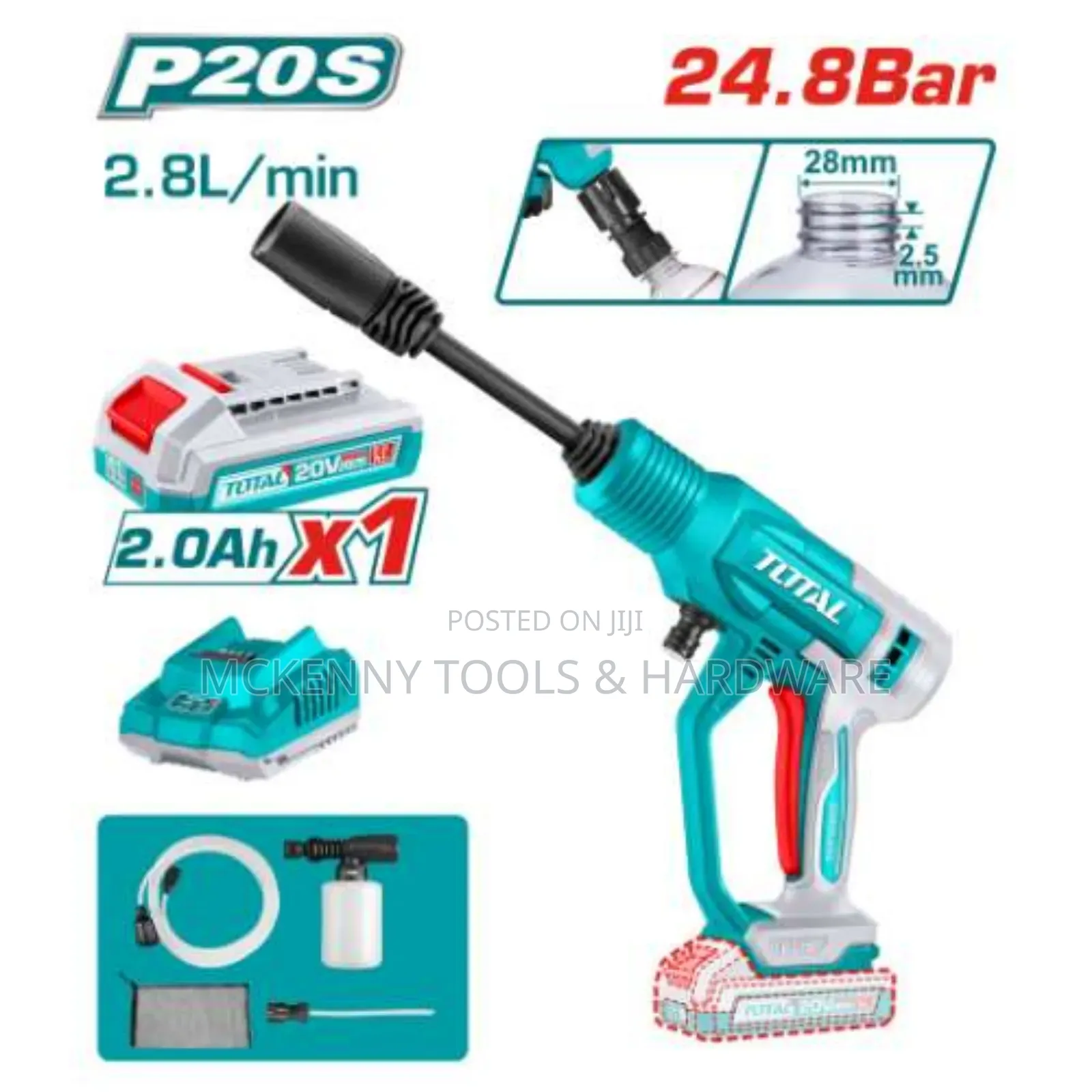 Total Tools Cordless Pressure Washer (Tpwli20362)